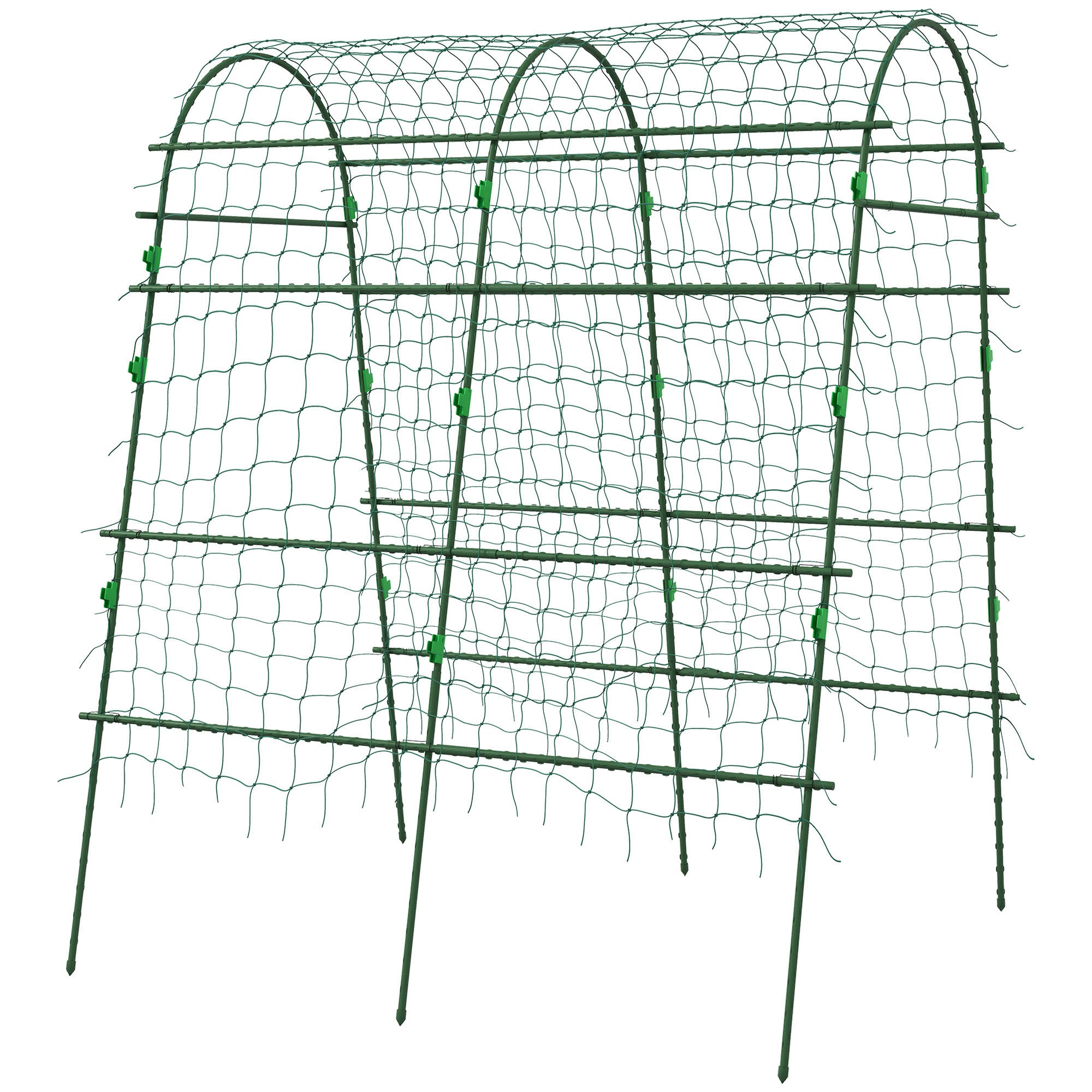 Stor Espalierbue, Fuglebeskyttelsesnet, Nem Montering, Metal, 144 X 167 X 206 Cm Black Friday Aosom Tilbud