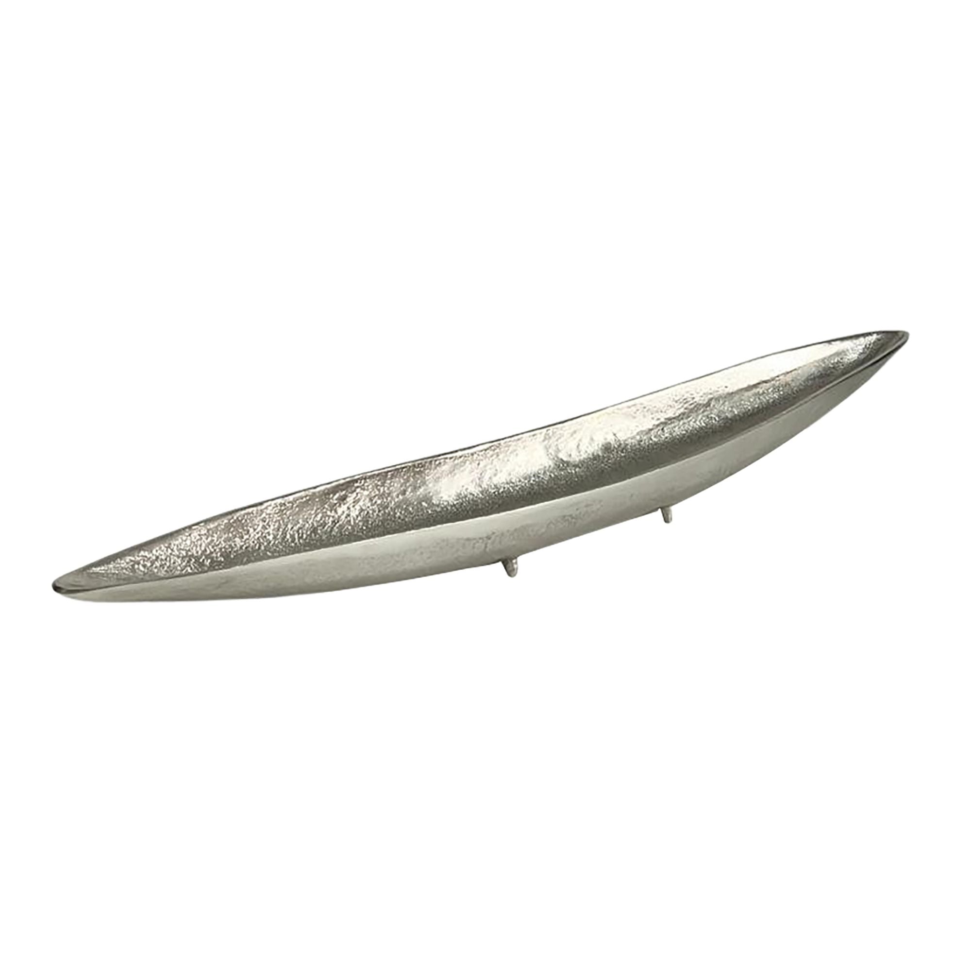 Dekorationsskål I Aluminium   60 Cm    Sølvfarvet   Håndlavet Black Friday Skyport Tilbud