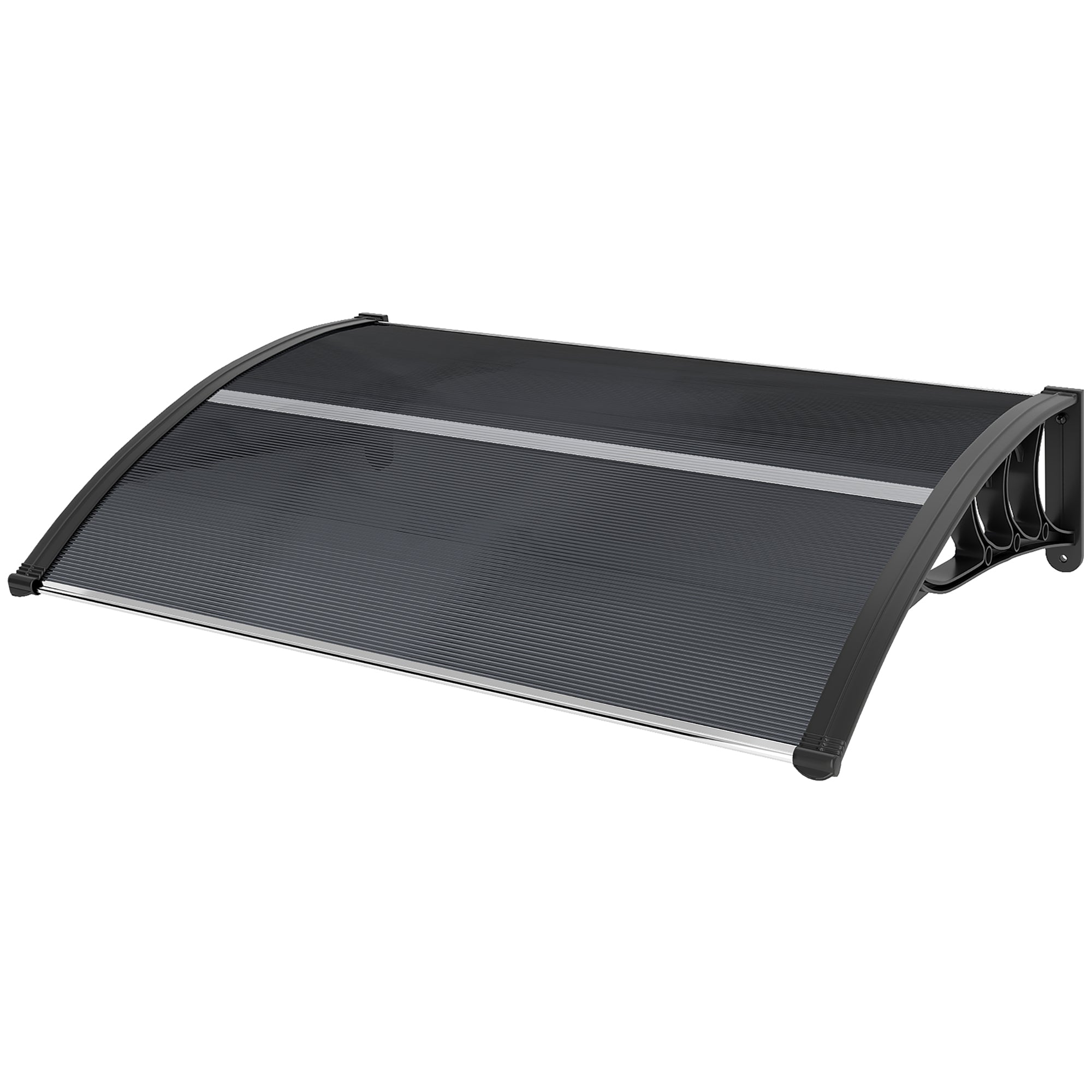 Baldakin, Hoveddørsbaldakin, Tag Til Indgange Og Vinduer, 100l X 75b X 23h Cm, Sort Black Friday Aosom Tilbud