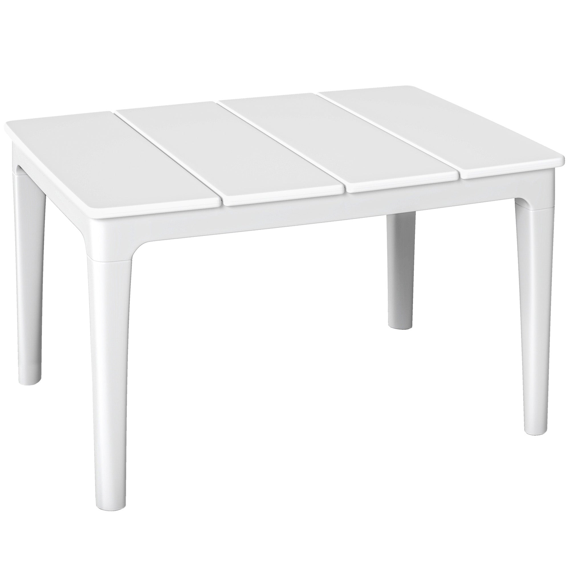 Sidebord 70 X 53 Cm, Vejrbestandigt, Rektangulært Havebord I Plastik, Balkonbord, 35 Kg Lasteevne, Cremehvid Black Friday Aosom Tilbud