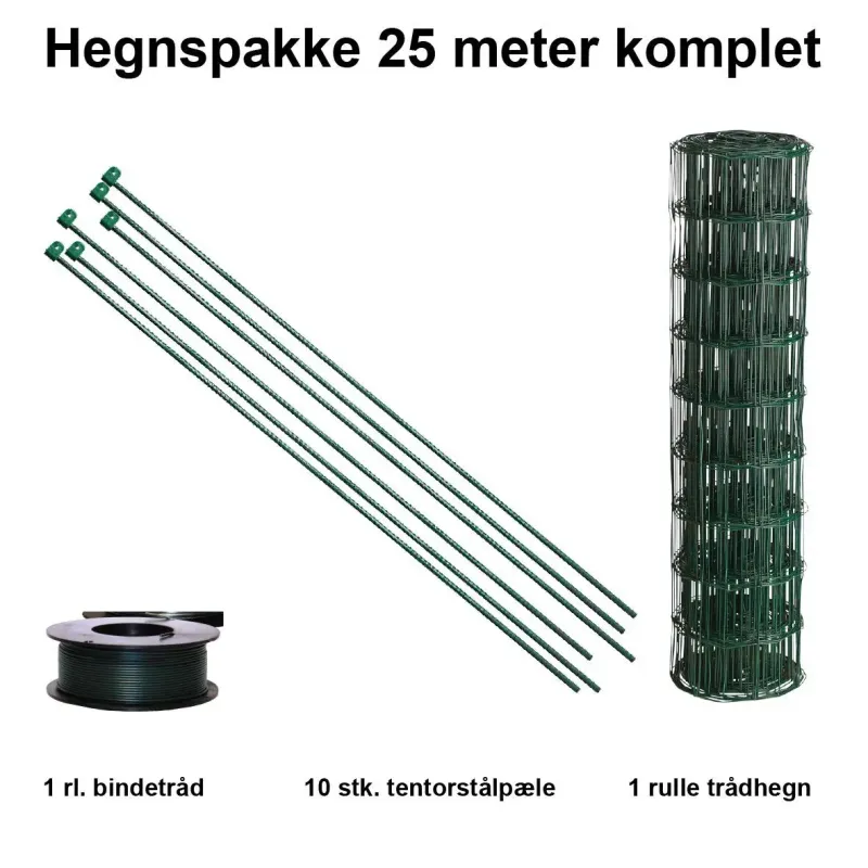 25 Meter Havehegn med 10 Pæle – Fantastisk Udsalg!
