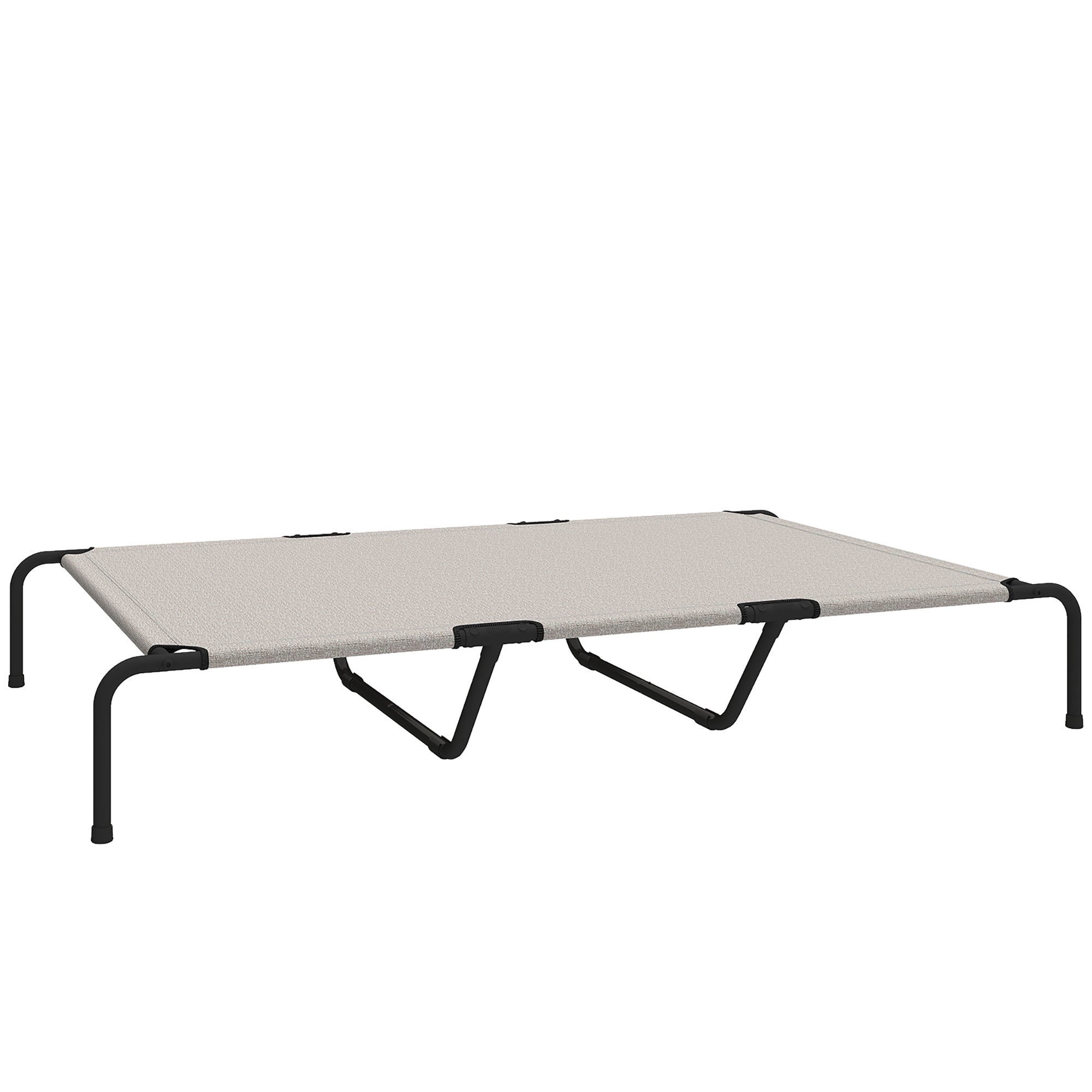 Udendørs Hundeseng, Hævet Hundeseng Til Store Hunde, Med Stålramme, åndbart Netstof, 152x94x23 Cm, Beige Black Friday Aosom Tilbud