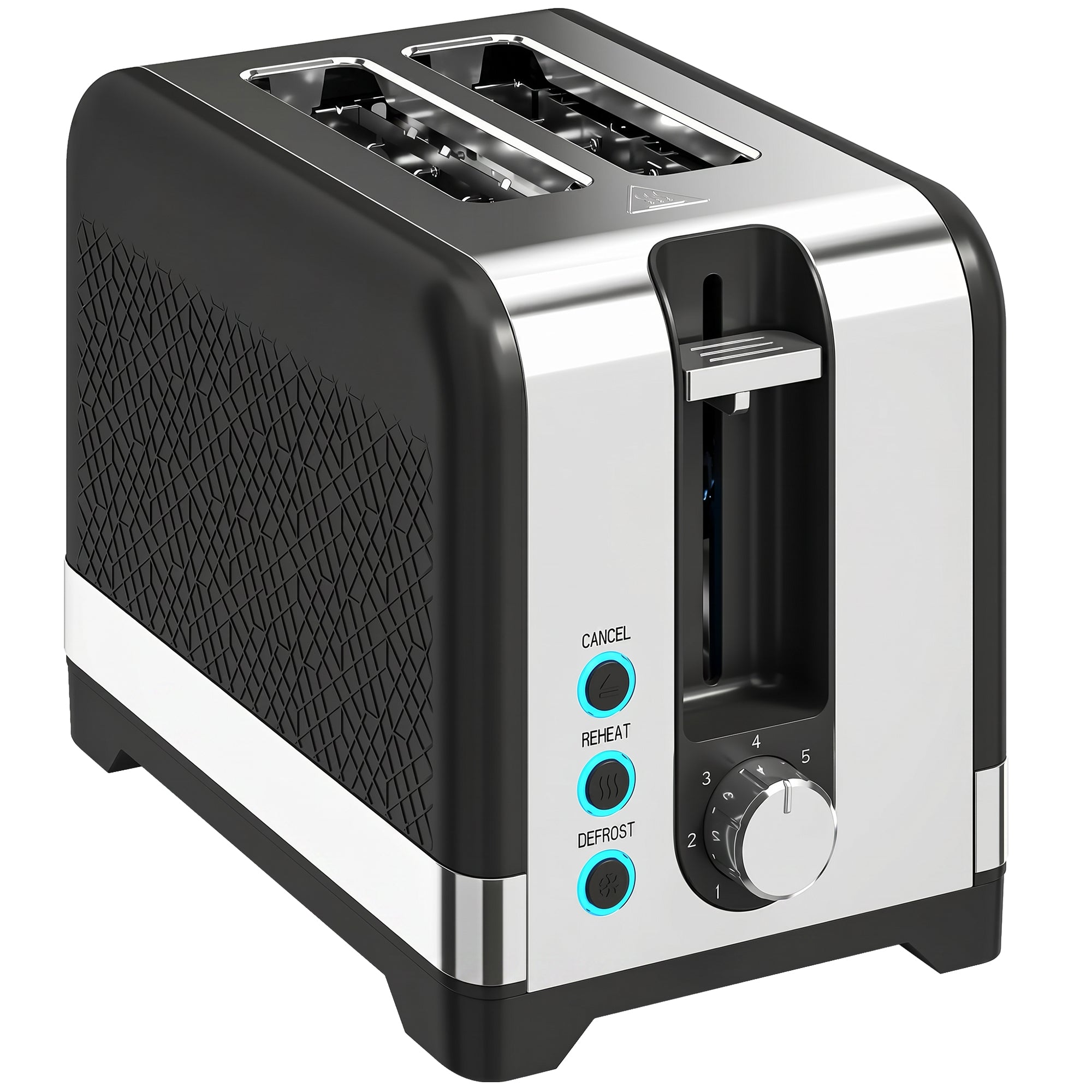 2 Skives Brødrister Med 7 Bruningsniveauer, Genopvarmnings  Optønings  Annulleringsfunktioner, Varmerist, 930 W Black Friday Aosom Tilbud