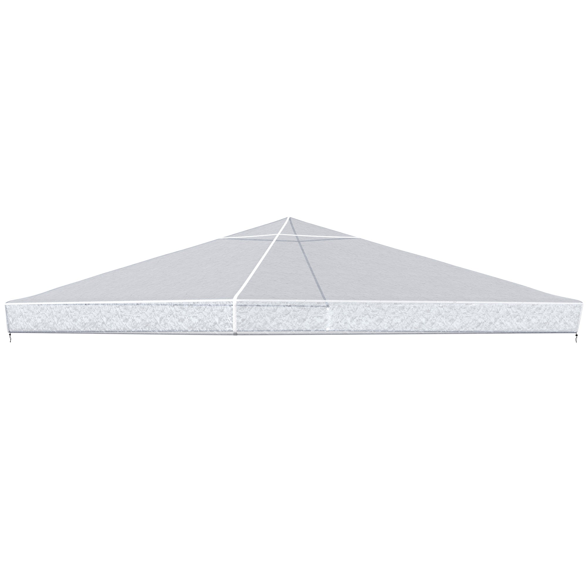 Pavillonregnslag, Havepavillonovertræk, Vindtæt, Vandtæt, Plastikpresenning, 300l X 300b X 80h Cm Black Friday Aosom Tilbud