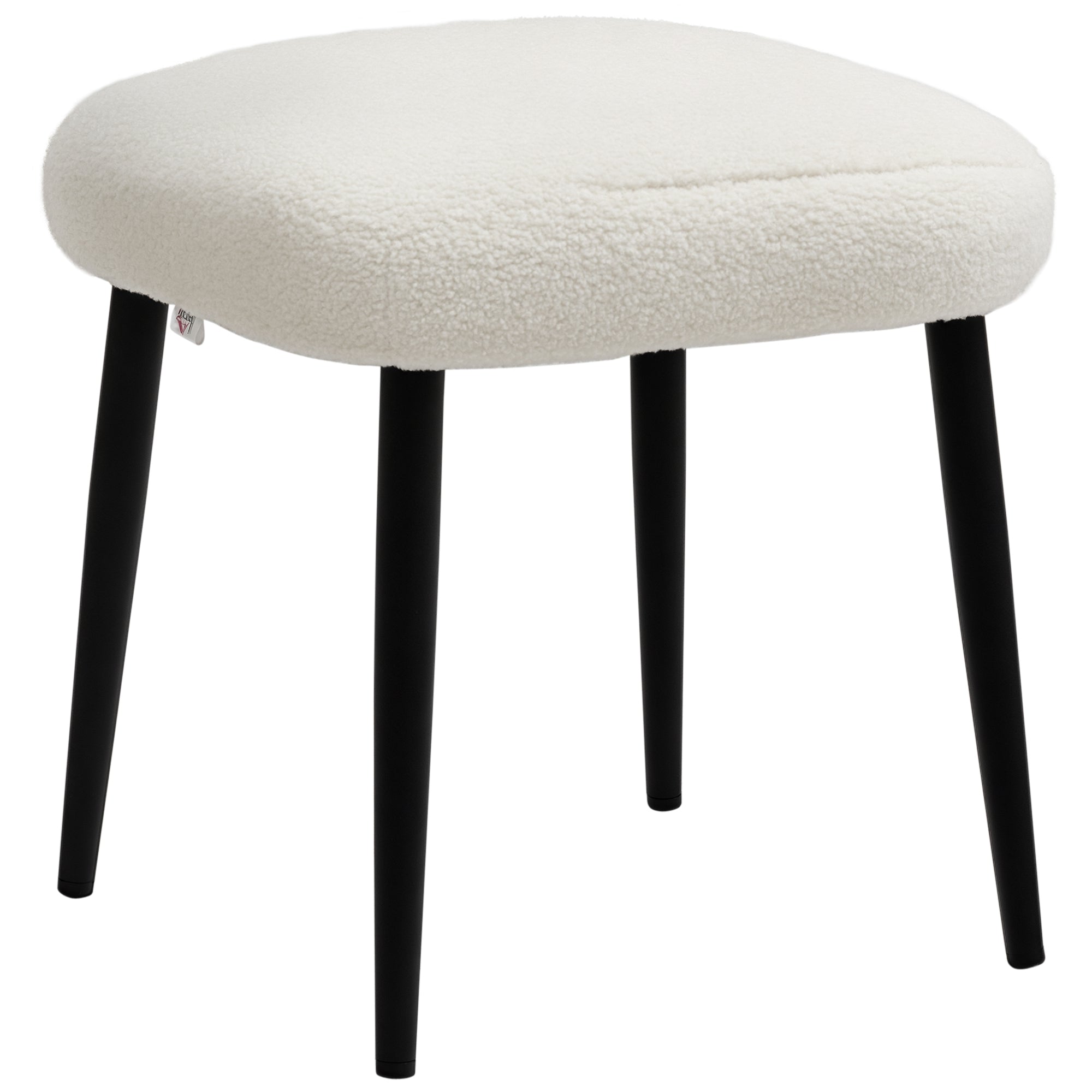 Skammel I Kashmirlook, Creme Hvid Black Friday Aosom Tilbud