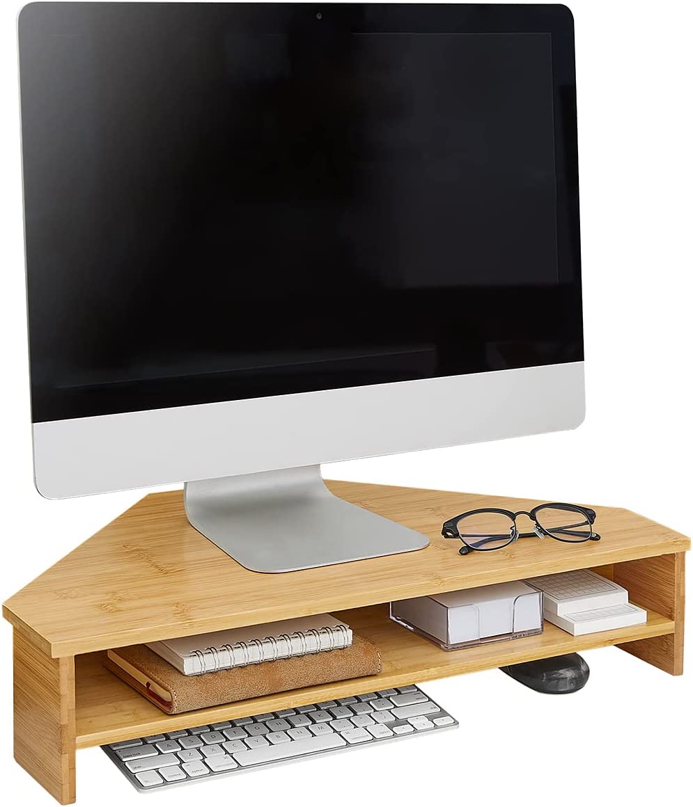 Bambus Monitorstativ til Skrivebord – Black Friday Rabat!