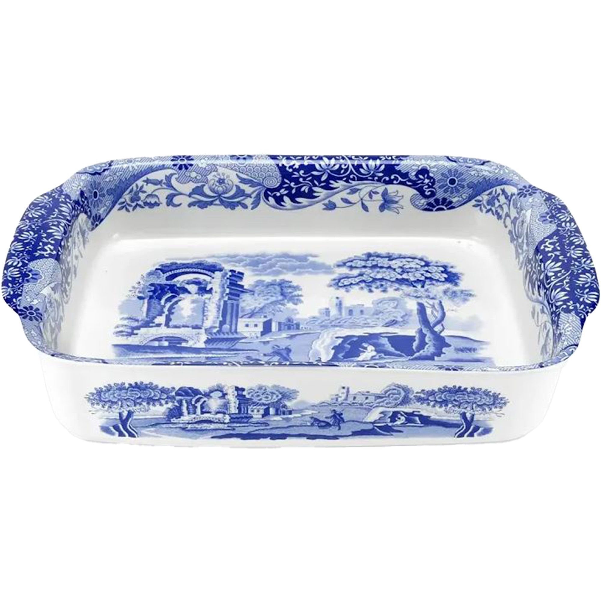 Blue Italian Ovnfast Fad, Rektangulært Black Friday Spode Tilbud