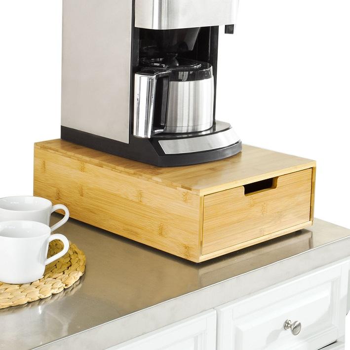 Kaffekapselæske I Bæredygtigt Bambustræ Black Friday Sobuy Tilbud