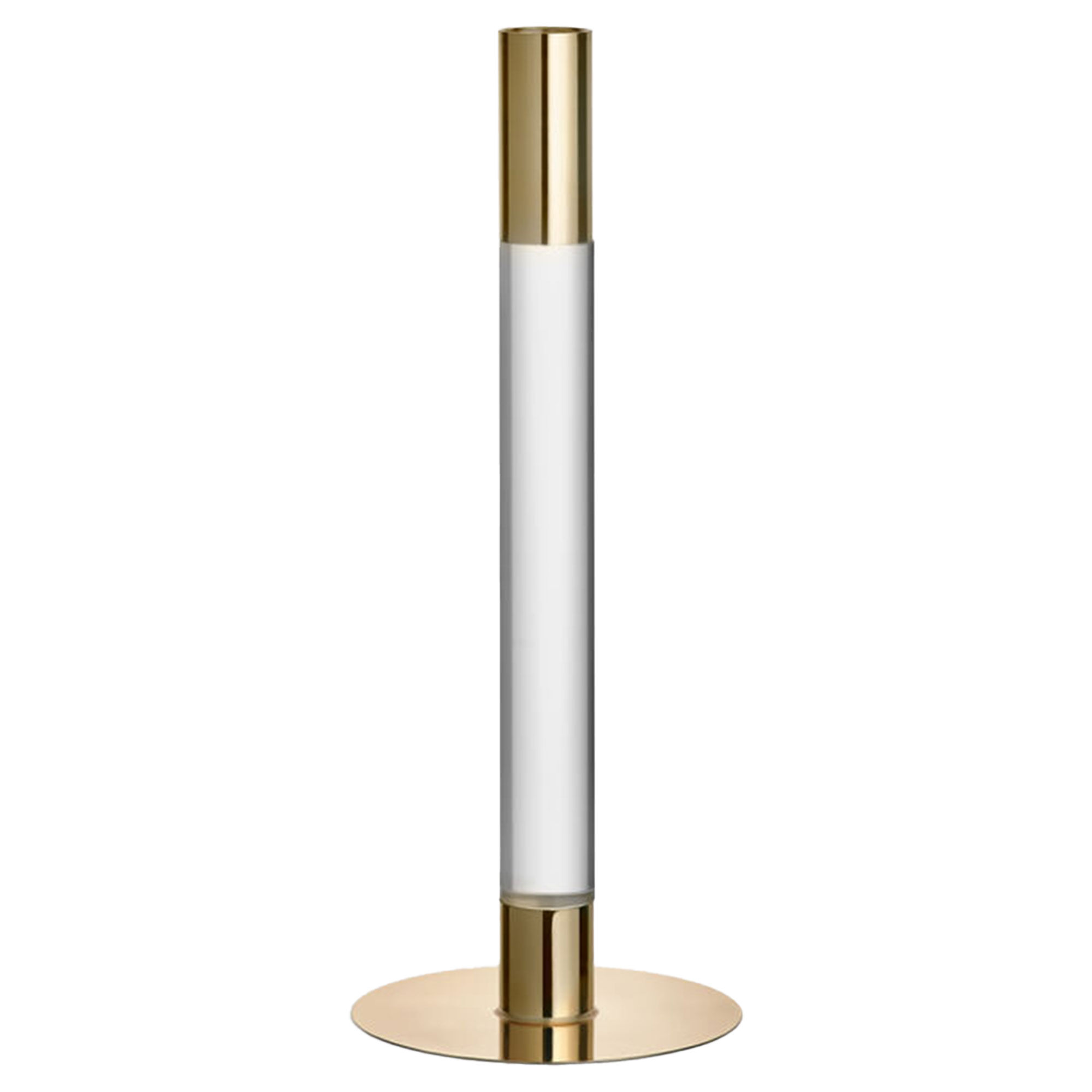 Lumiere Lysestage 26,5 Cm, Glas Guld Black Friday Orrefors Tilbud