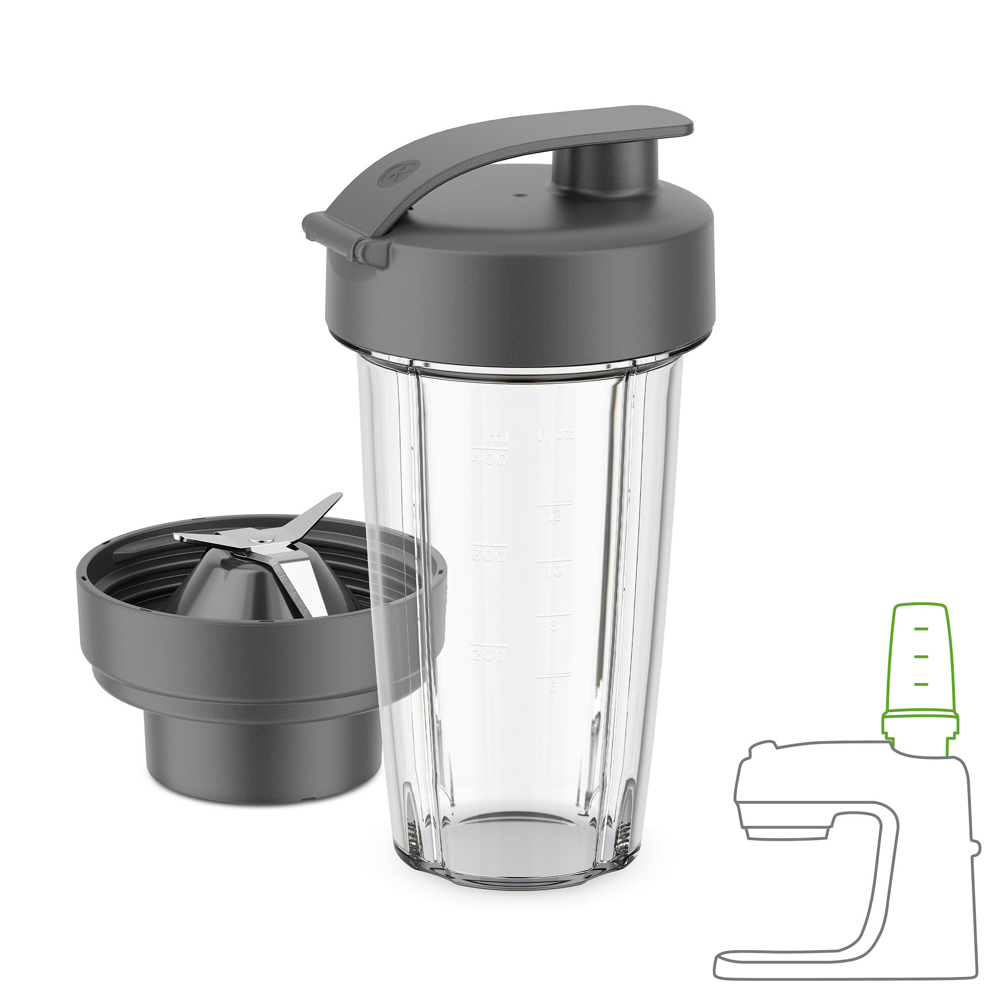 Kag50.000gy Xtract Sportgo Personal Blender 400 Ml, Grå Black Friday Kenwood Tilbud