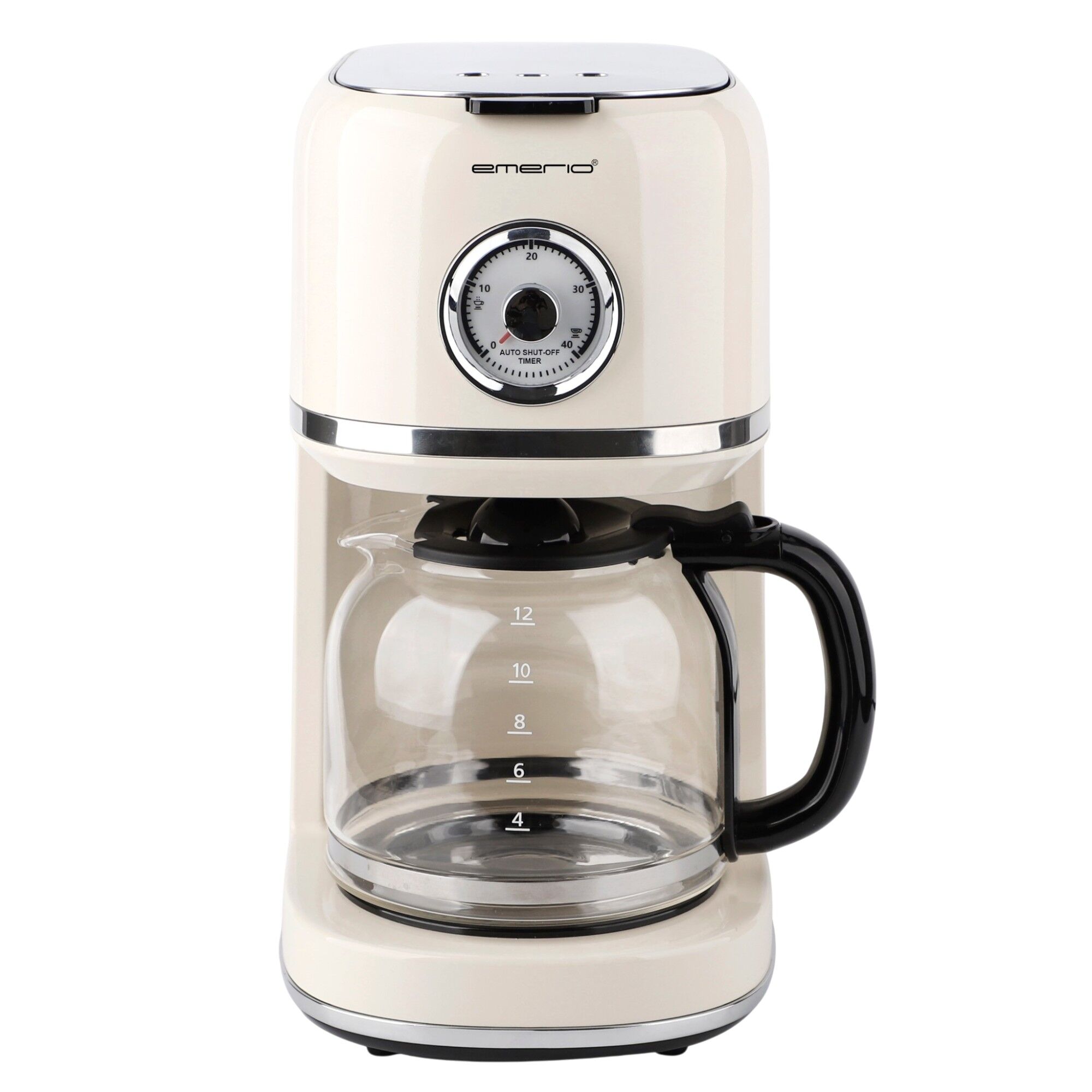 Retro Kaffemaskine 1,5 L, Ivory Black Friday Emerio Tilbud