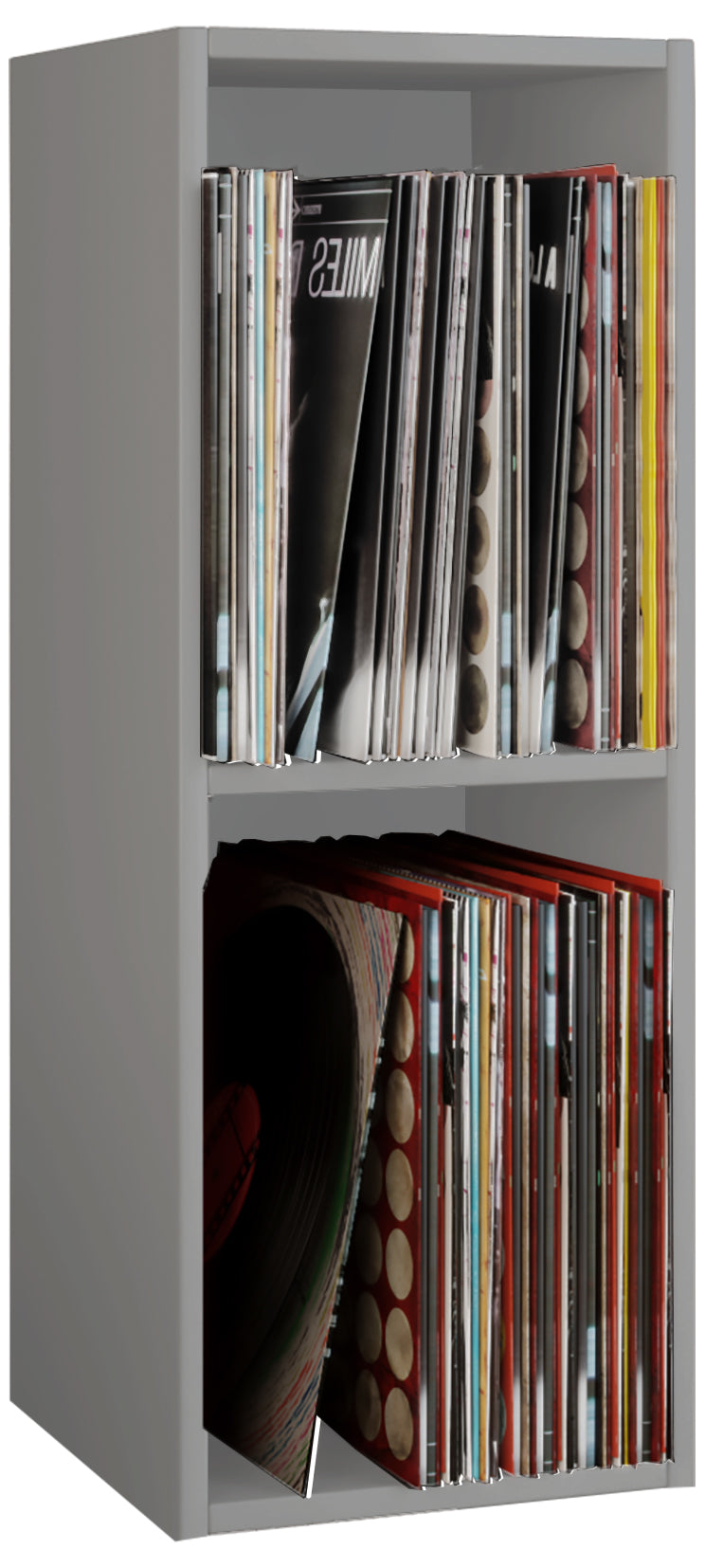 Stilfuld Grå Vinylreol til Plader – Praktisk Opbevaring!