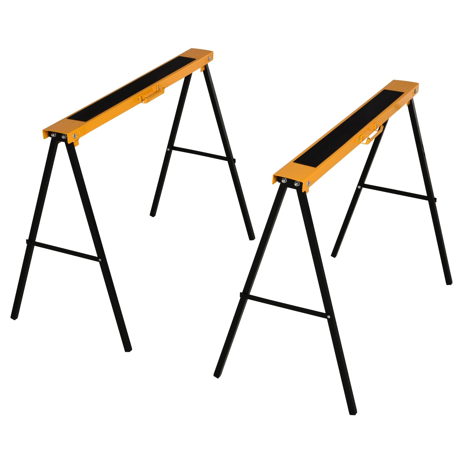 Arbejdsbænk, Savbukke, Donkraft, Sammenklappelig, Skridsikker, Stål, Orange, Sort, 99,5 X 50 X 78 Cm, Belastningsevne 125 Kg Black Friday Aosom Tilbud