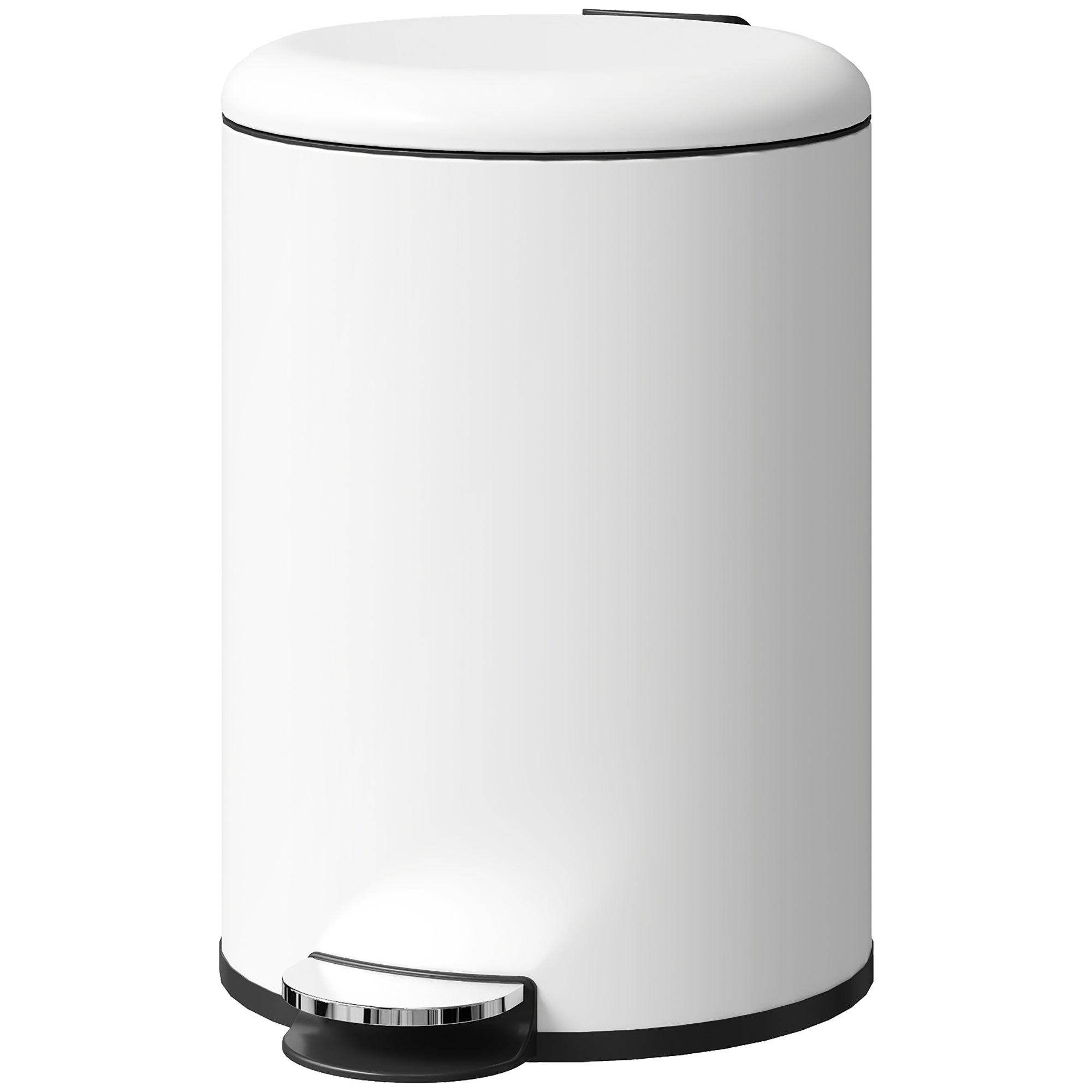 20l Skraldespand Med Pedal, Indvendig Spand, Fingeraftrykssikker, Lydløs Lukning, Cremehvid Black Friday Aosom Tilbud