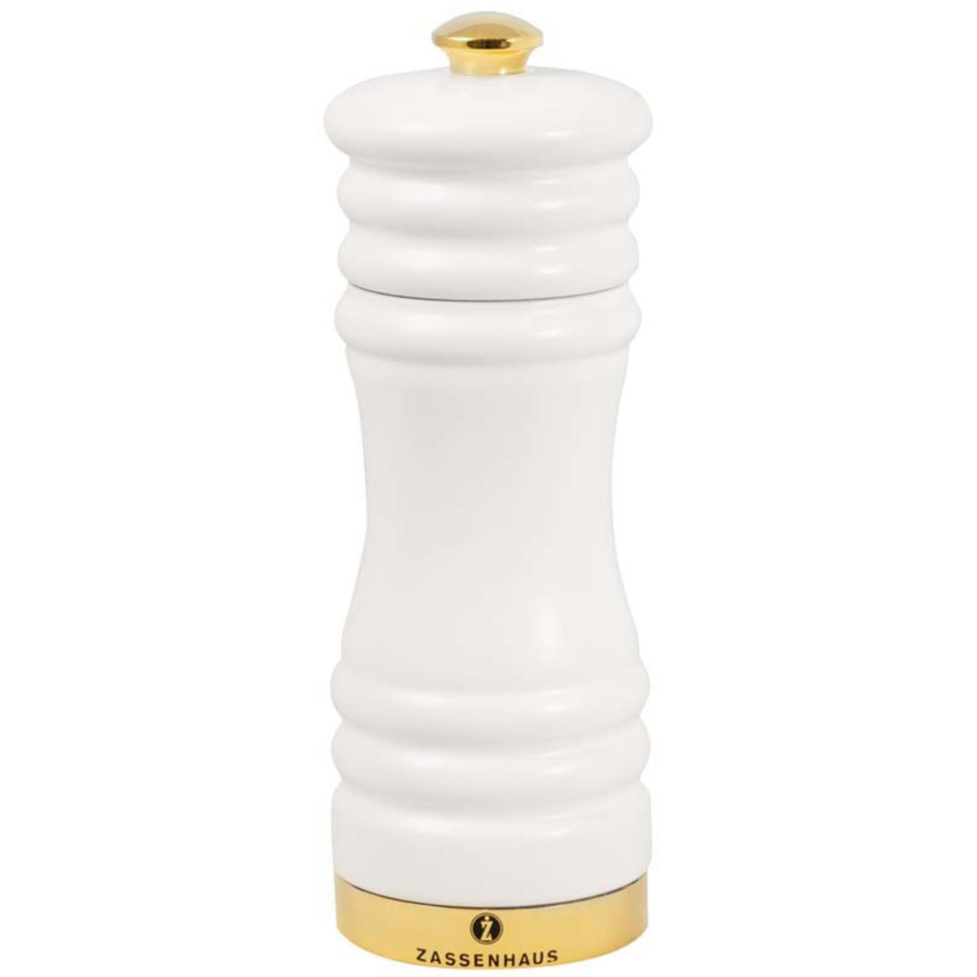Elegant Kværn i Mat Hvid og Guld - Black Friday Tilbud!