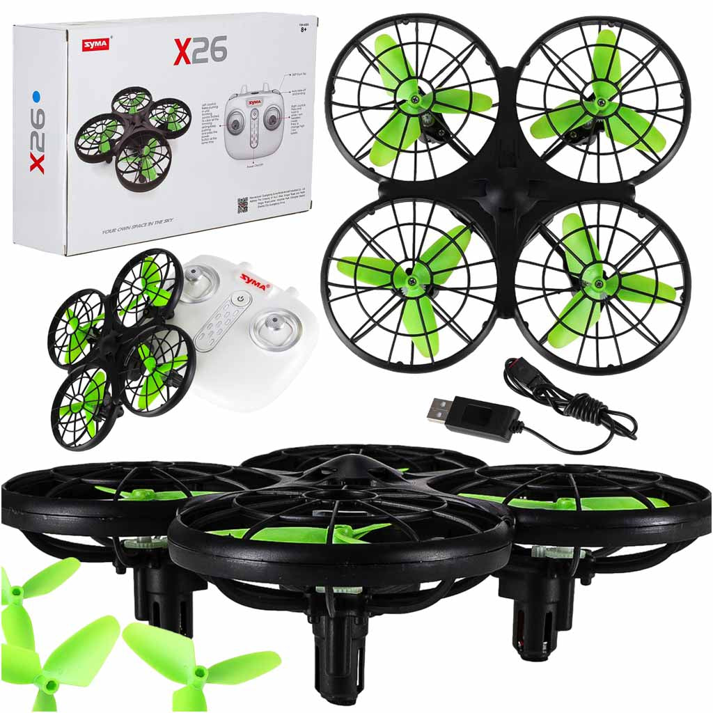 Syma X26 Forhindringsundgåelse Rc Drone 2.4ghz Hovedløs Black Friday Ikonka Tilbud