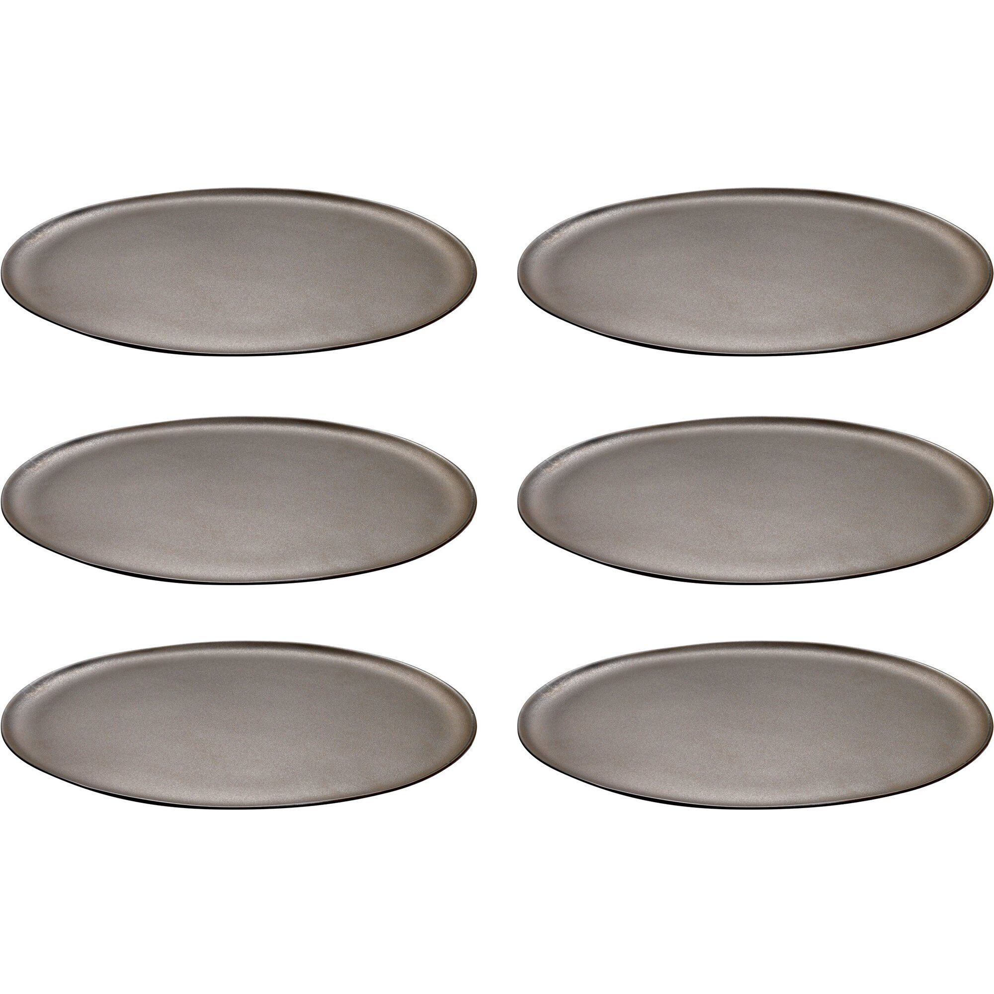 Raw Middagstallerken 28 Cm, Metallic Brown, 6 Stk. Tilbud