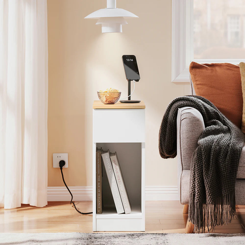 Minimalistisk Skandi Sidebord i Hvid - Black Friday Tilbud!