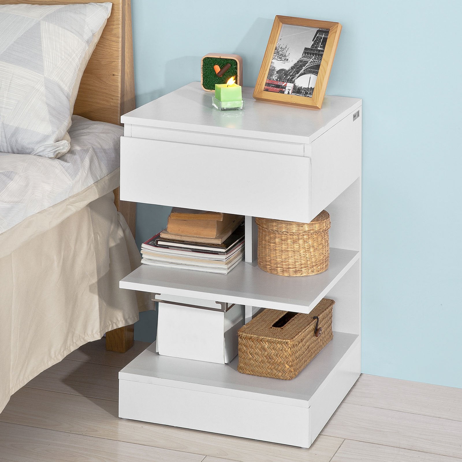 Moderne Hvidt Sengebord – Black Friday Tilbud!