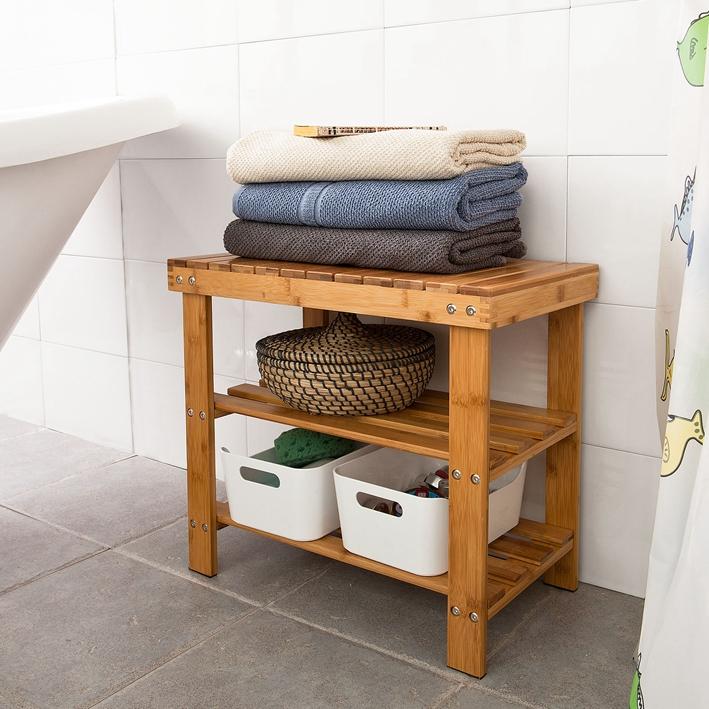 Skobænk I Bambus, 50 X 29 X 45 Cm Black Friday Sobuy Tilbud