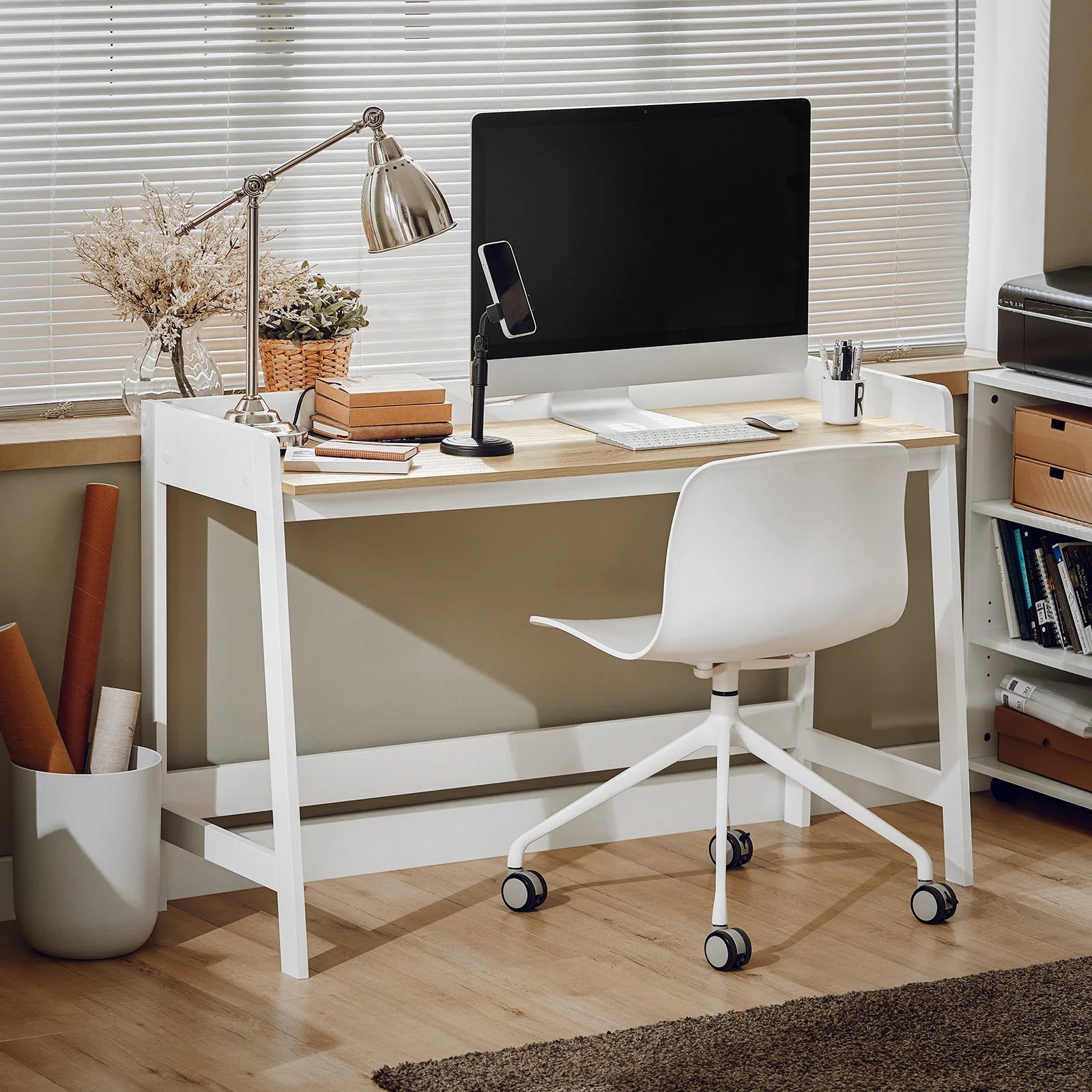 Skrivebord I Moderne Design, Hvid Black Friday Sobuy Tilbud