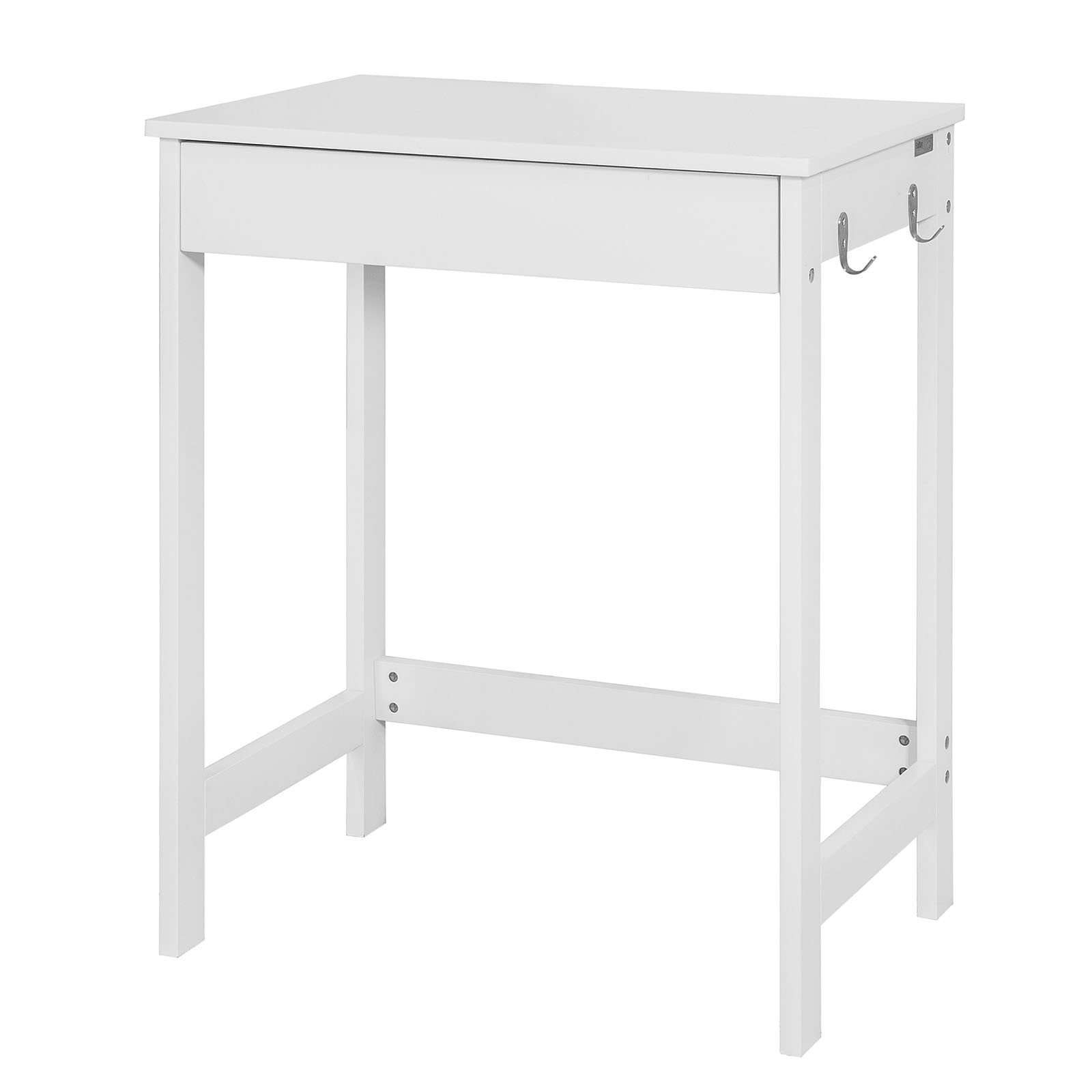 Skrivebord med knager - Hvid Black Friday Tilbud!