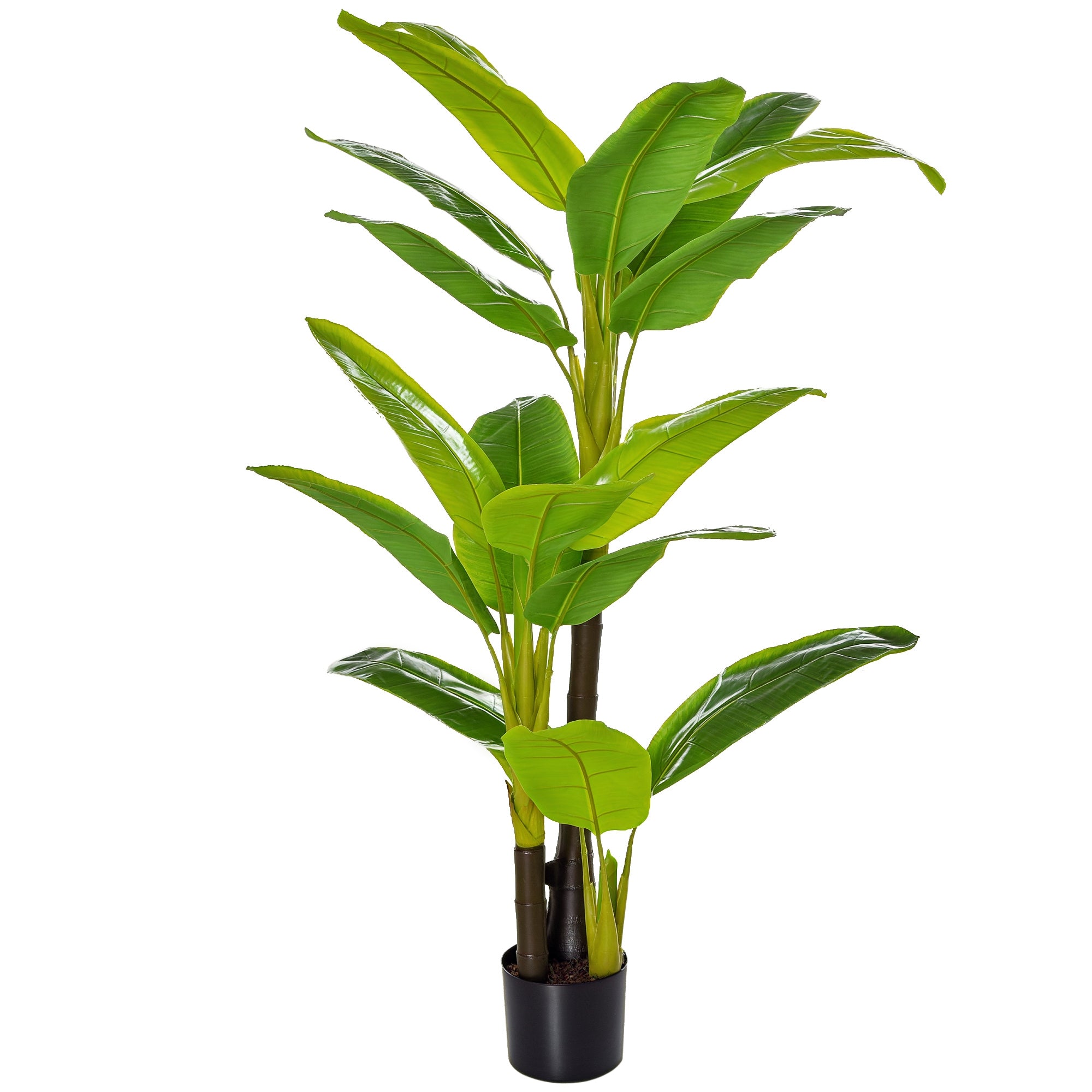 Kunstige Planter 150 Cm Kunstige Planter I Potte Kunstigt Banantræ Kunstig Plante Kunstigt Træ Stueplante Dekorativ Plante Kontorplante Plastikpotte Til Indendørs Brug Black Friday Aosom Tilbud