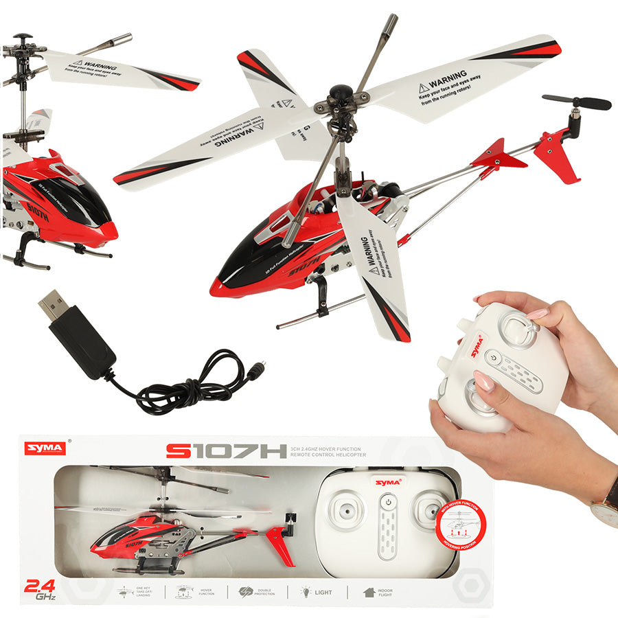 Syma S107h 2.4ghz Rtf Rc Helikopter Rød Black Friday Ikonka Tilbud