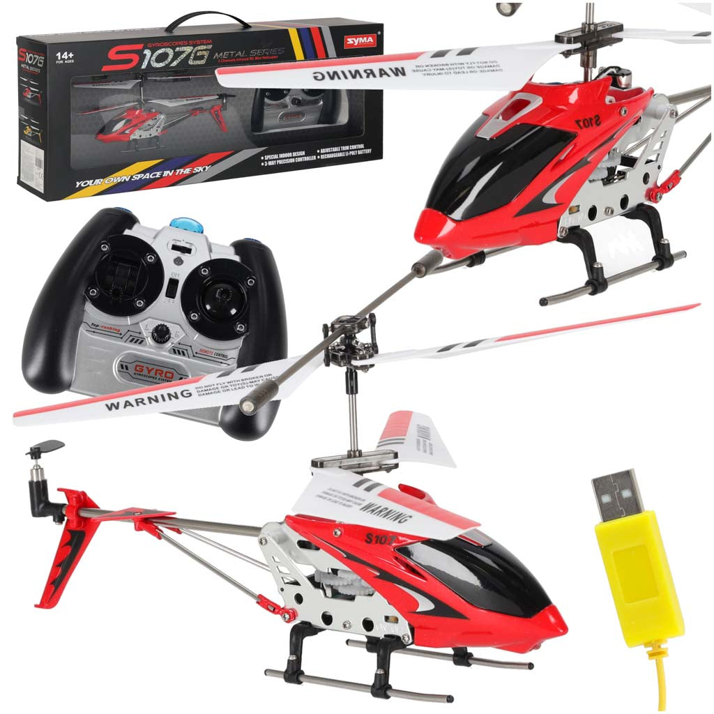 Syma S107g Rc Helikopter Rød Black Friday Ikonka Tilbud
