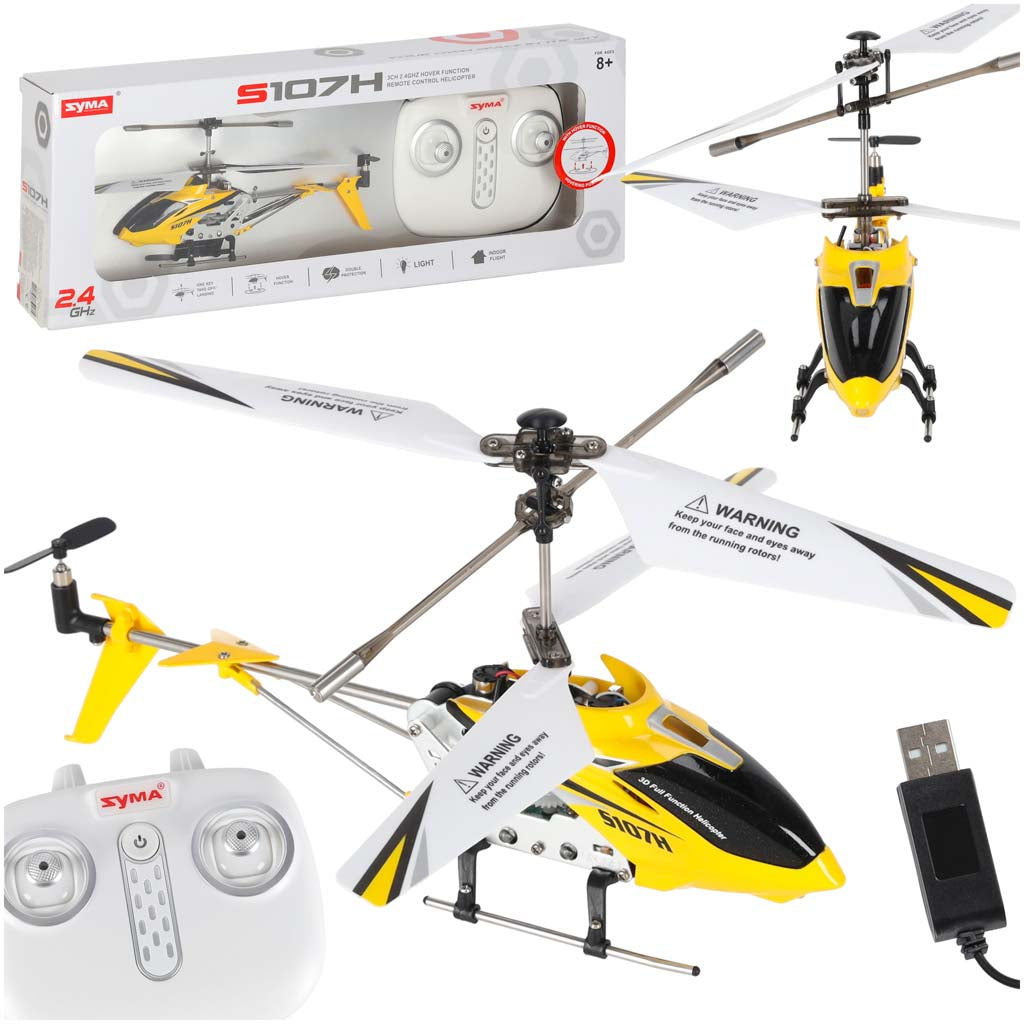 Rc Helikopter Syma S107h 2.4ghz Rtf Gul Black Friday Ikonka Tilbud