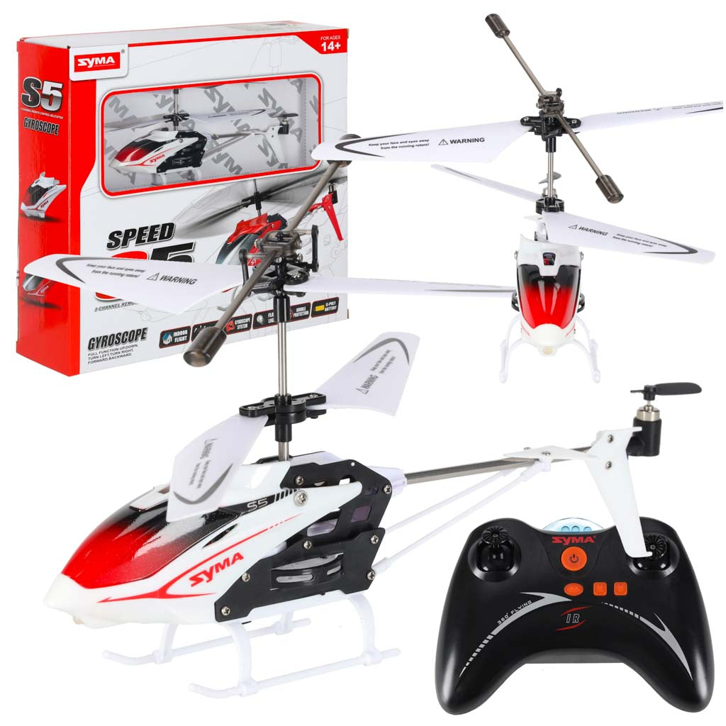 Syma S5 3ch Rc Helikopter Hvid Black Friday Ikonka Tilbud