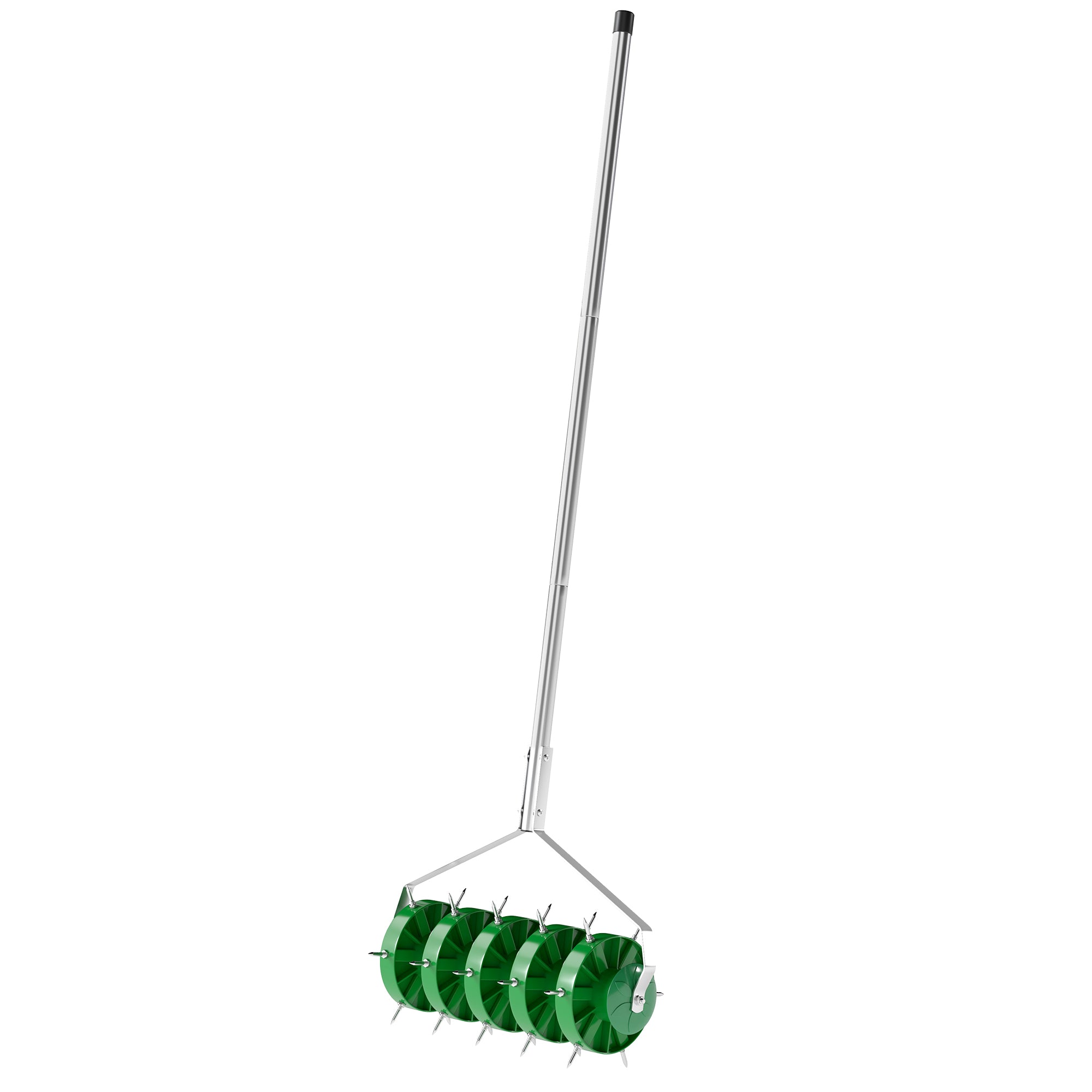 Plænelufter Til Græsplæne 45 Cm Bred Manuel Plænelufter Med 30 Jernpigge Stål Mørkegrøn Black Friday Aosom Tilbud
