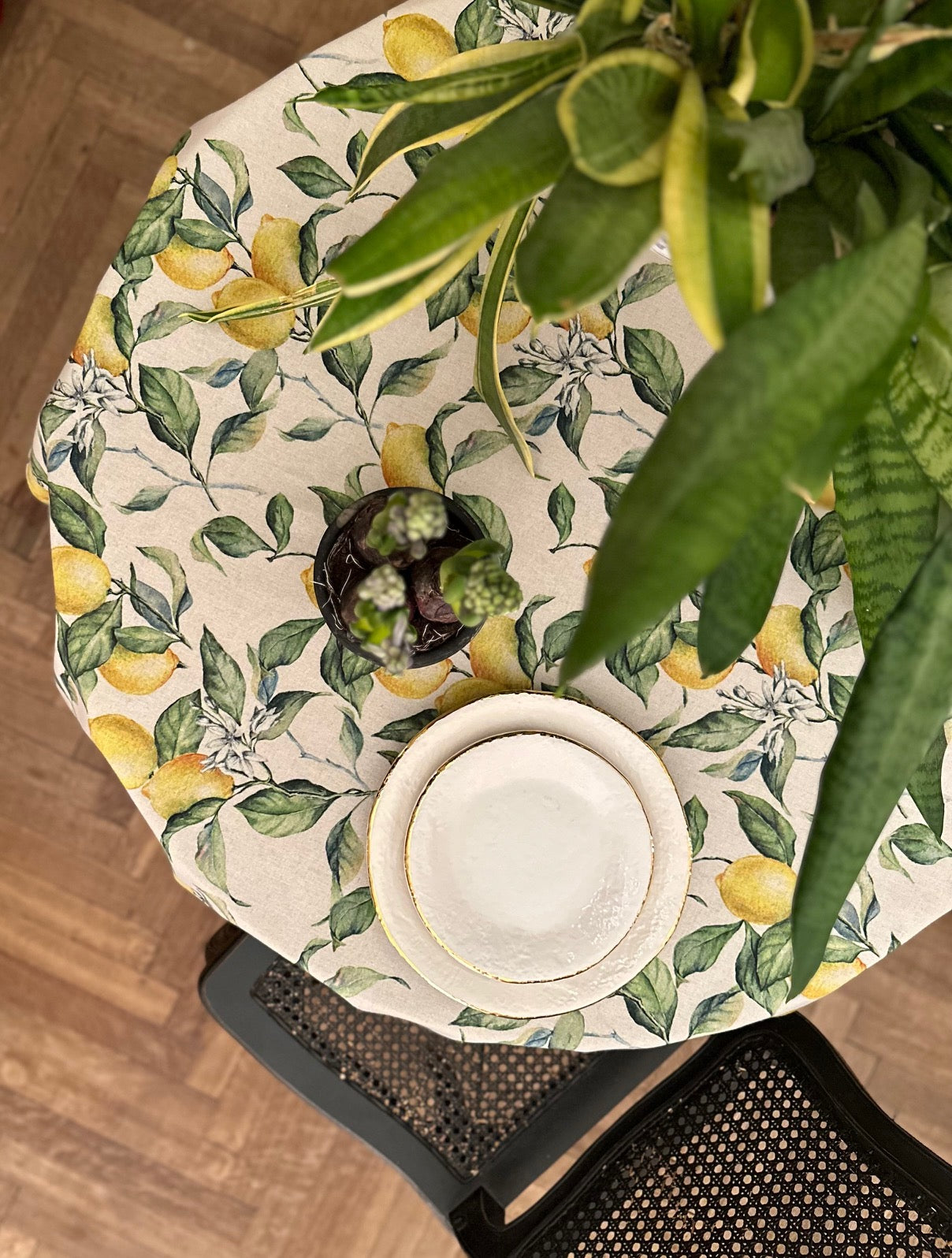 Rund Citronprint Dug – Fantastisk Tilbud til Black Friday!