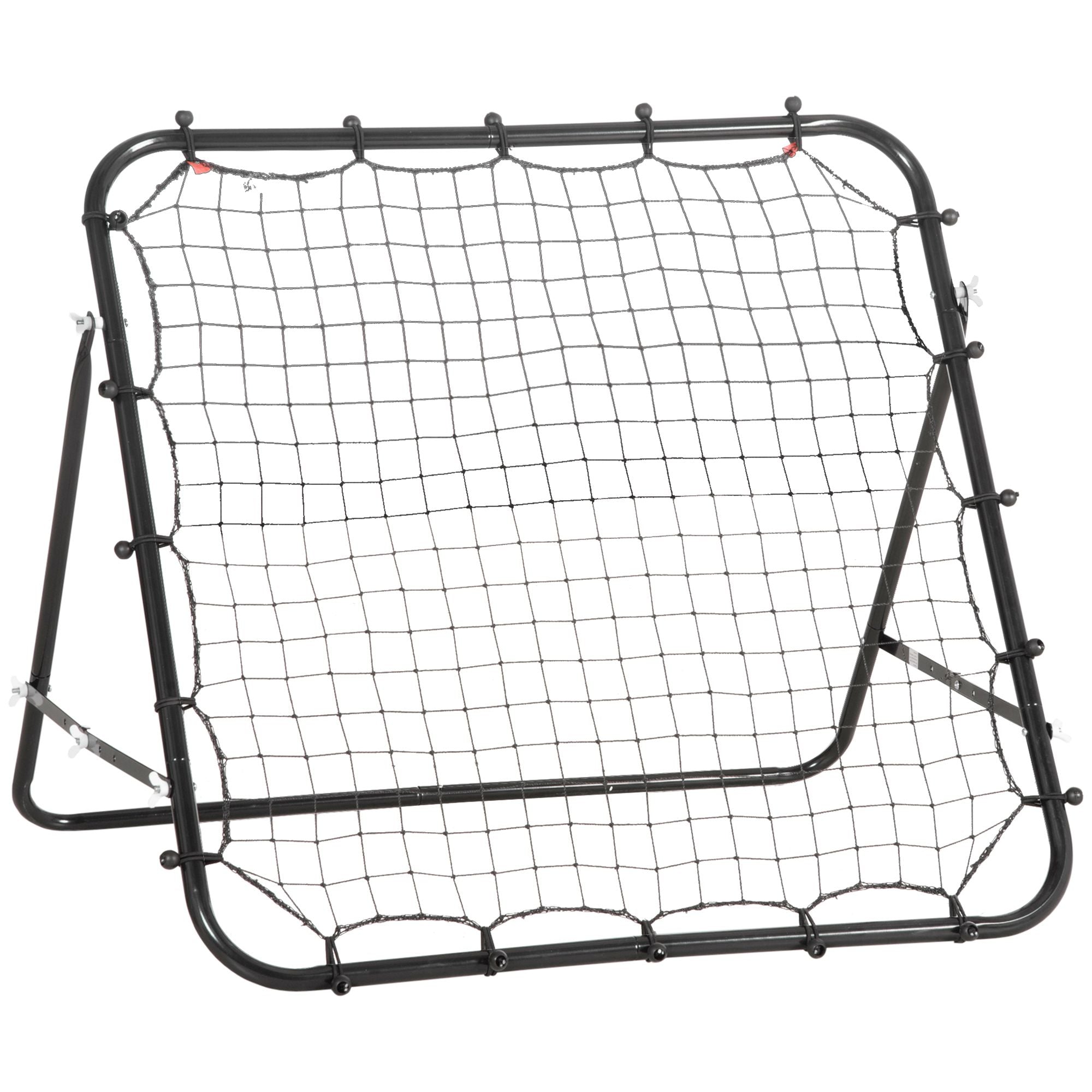 Rebounder Til Fodbold, Rebound Wall Rebound Net, Metalrør Med Pe Stof, Kickback Rebound Wall Til Baseball Basketball, Fodboldmål Til Ungdomstræning 96x80x96cm, Sort Black Friday Aosom Tilbud