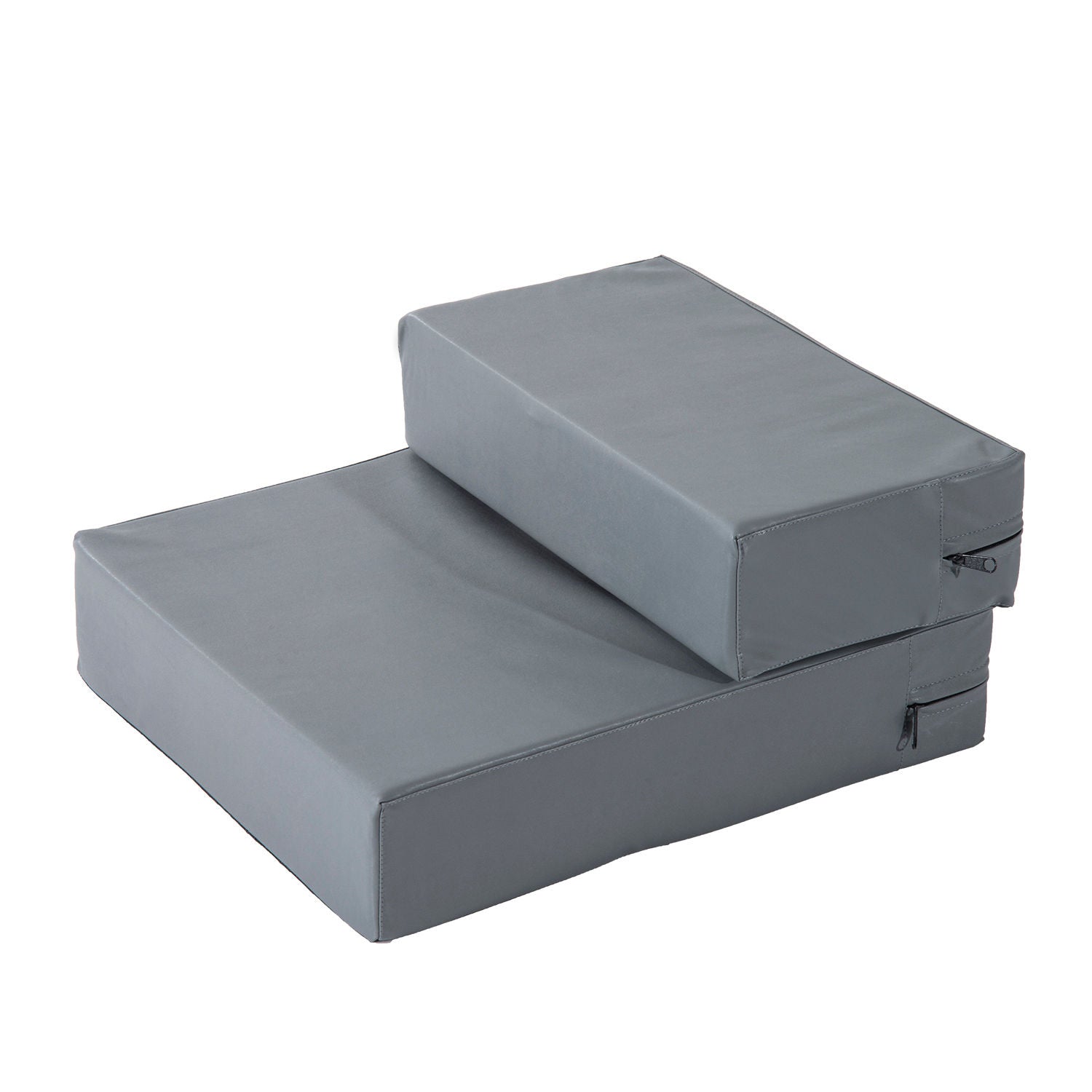 Kæledyrstrappe, Kæledyrsmåtte, 2 Trin, Foldbar, Op Til 7 Kg, Hundetrappe, Trappe, Måtte Til Katte Og Hunde, Grå, L45 X B39 X H20 Cm Black Friday Aosom Tilbud