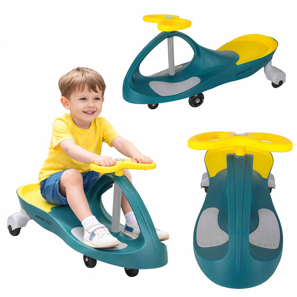 Gravity Ride Lysende Hjul Led Grøn Gul Black Friday Ikonka Tilbud