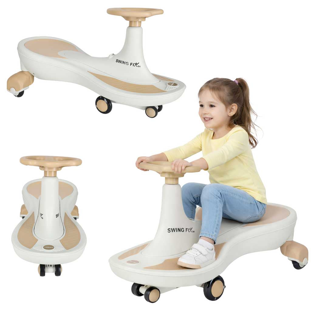 Gravity Ride Glødende Led Hjul Med Musikafspilning 76 Cm Guld Og Hvid Maks. 120 Kg Black Friday Ikonka Tilbud