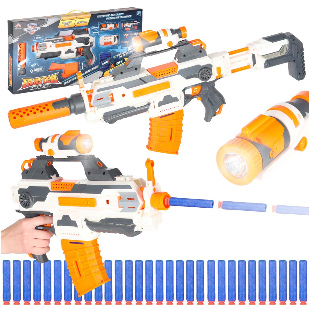 Blaster Modulær Karbin 4i1 30 Pile Black Friday Ikonka Tilbud