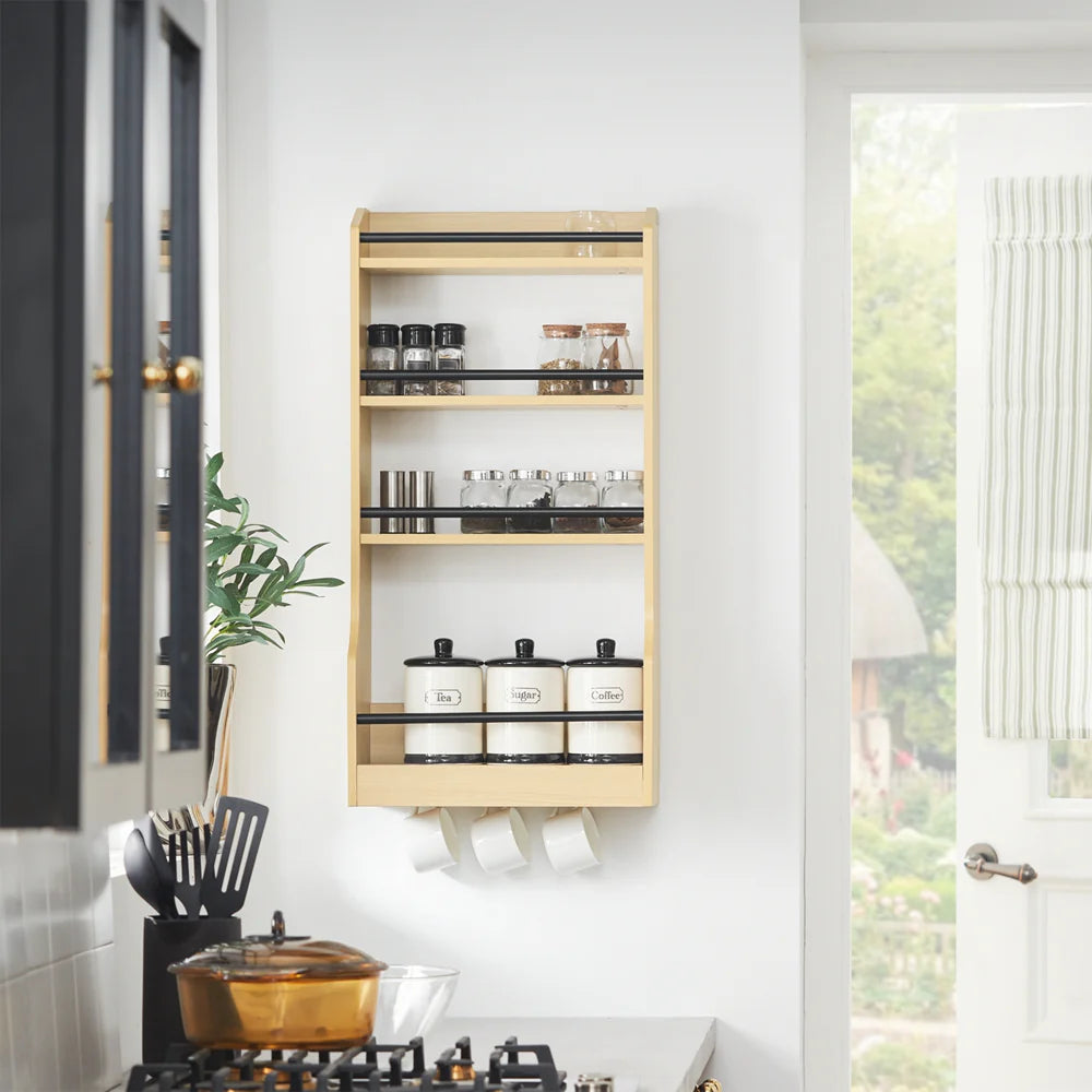 Elegant køkkenreol i naturfarve – Black Friday tilbud!