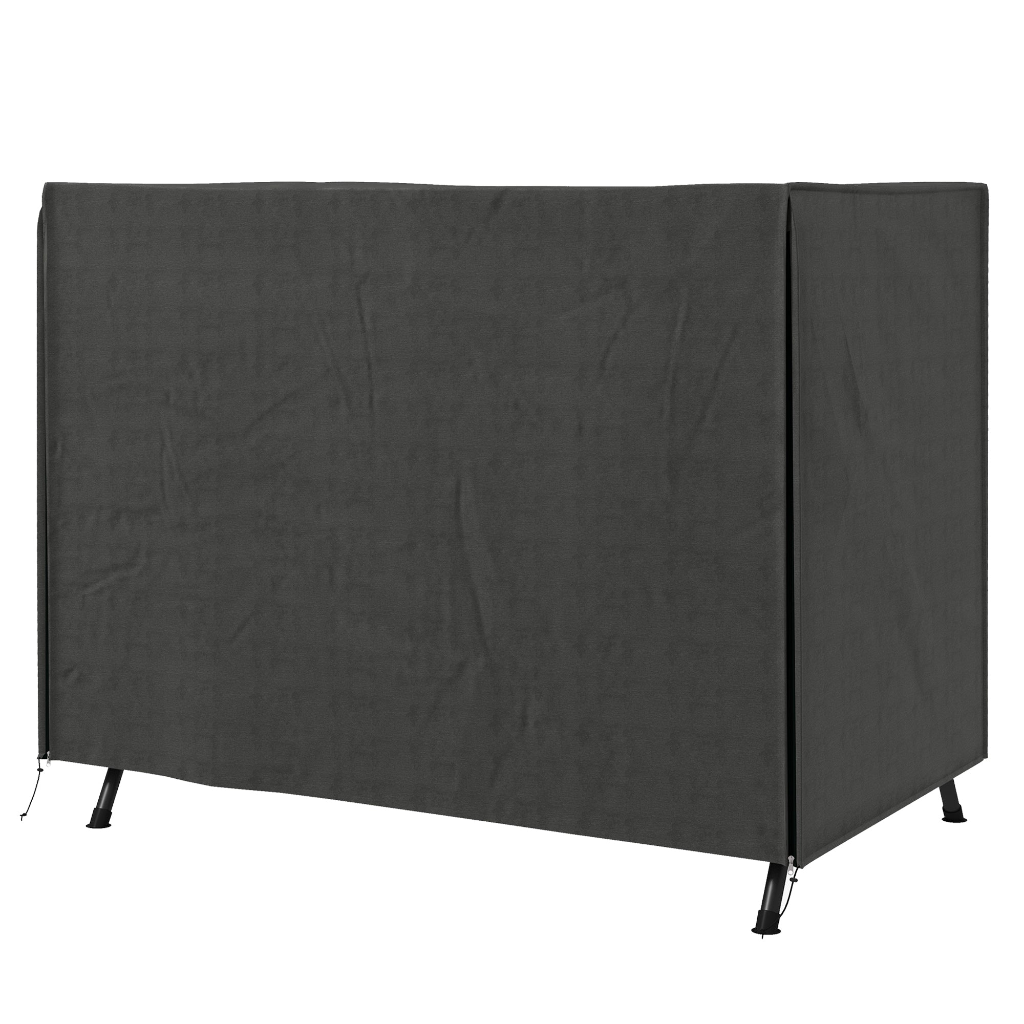 Overtræk Til Havegynge, Beskyttelsesovertræk Til Hollywood Gynge, Vandtæt Overtræk, 205 X 124 X 164 Cm, Mørkegrå Black Friday Aosom Tilbud