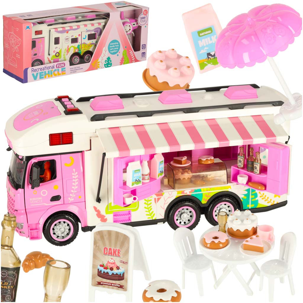 Fjernbetjent Campingvogn Autocamper Bil 2.4ghz Lyde Lys Tilbehør Pink Black Friday Ikonka Tilbud