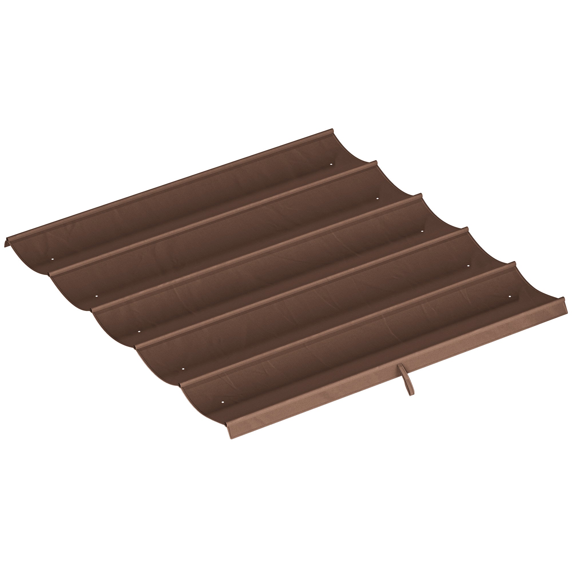 Udskiftningstag Til 3 X 3 M Pergola, Udtrækkeligt, Med Drænhuller Til Regnvand, Vejrbestandigt, Polyester, 250 X 255 Cm Kaffe Black Friday Aosom Tilbud