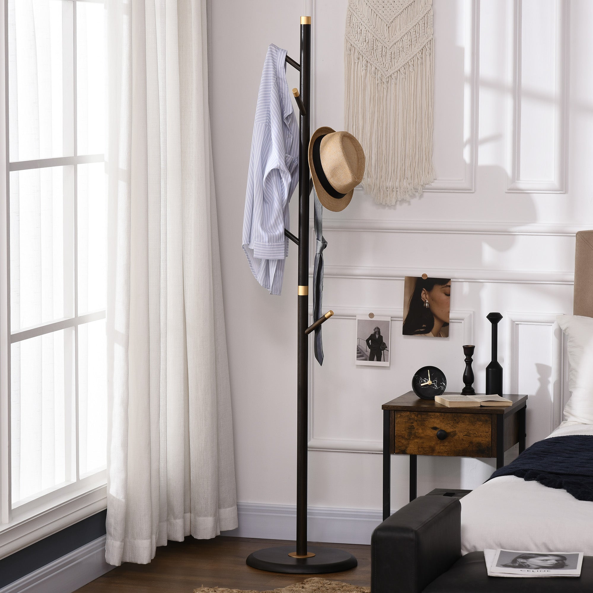 Bambus Stumtjener med 6 Knager – Black Friday Tilbud!