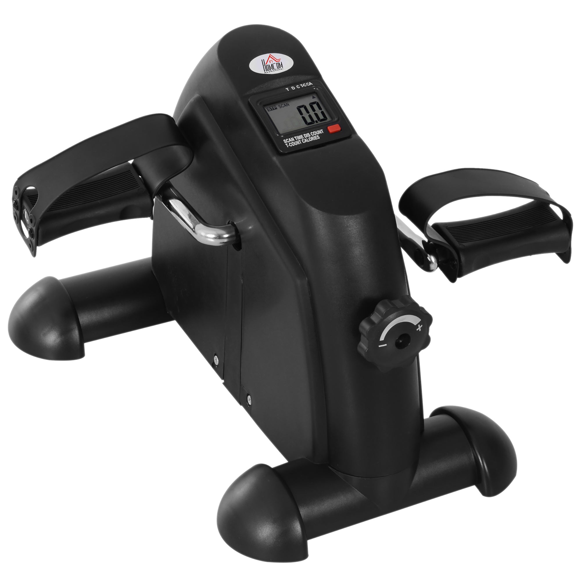 Mini Motionscykel Fitnesscykel Pedaltræner Med Lcd Display Justerbar Modstand Arm  Og Bentræner Hjemmetræner Fitnessudstyr Til Seniorer Hjemmekontor 35 X 40 X 31 Cm Sort Black Friday Aosom Tilbud