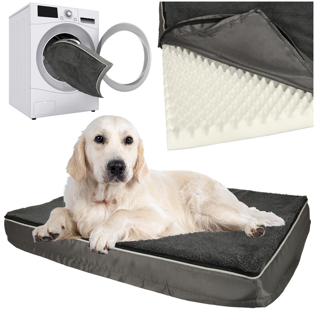 Ortopædisk Grå Hundeseng 90x70x10 Cm Black Friday Ikonka Tilbud