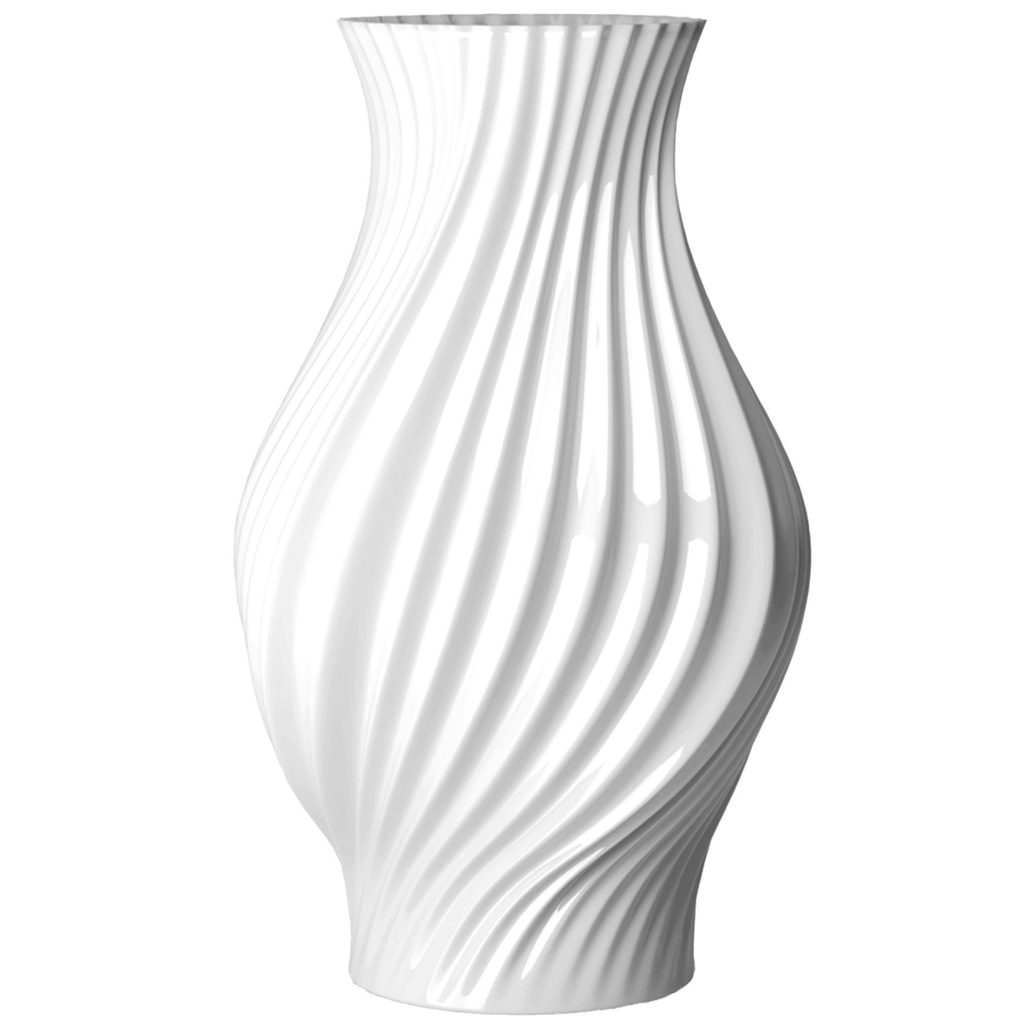 Twist Vase 25 Cm, Hvid Black Friday Lyngby Porcelæn Tilbud