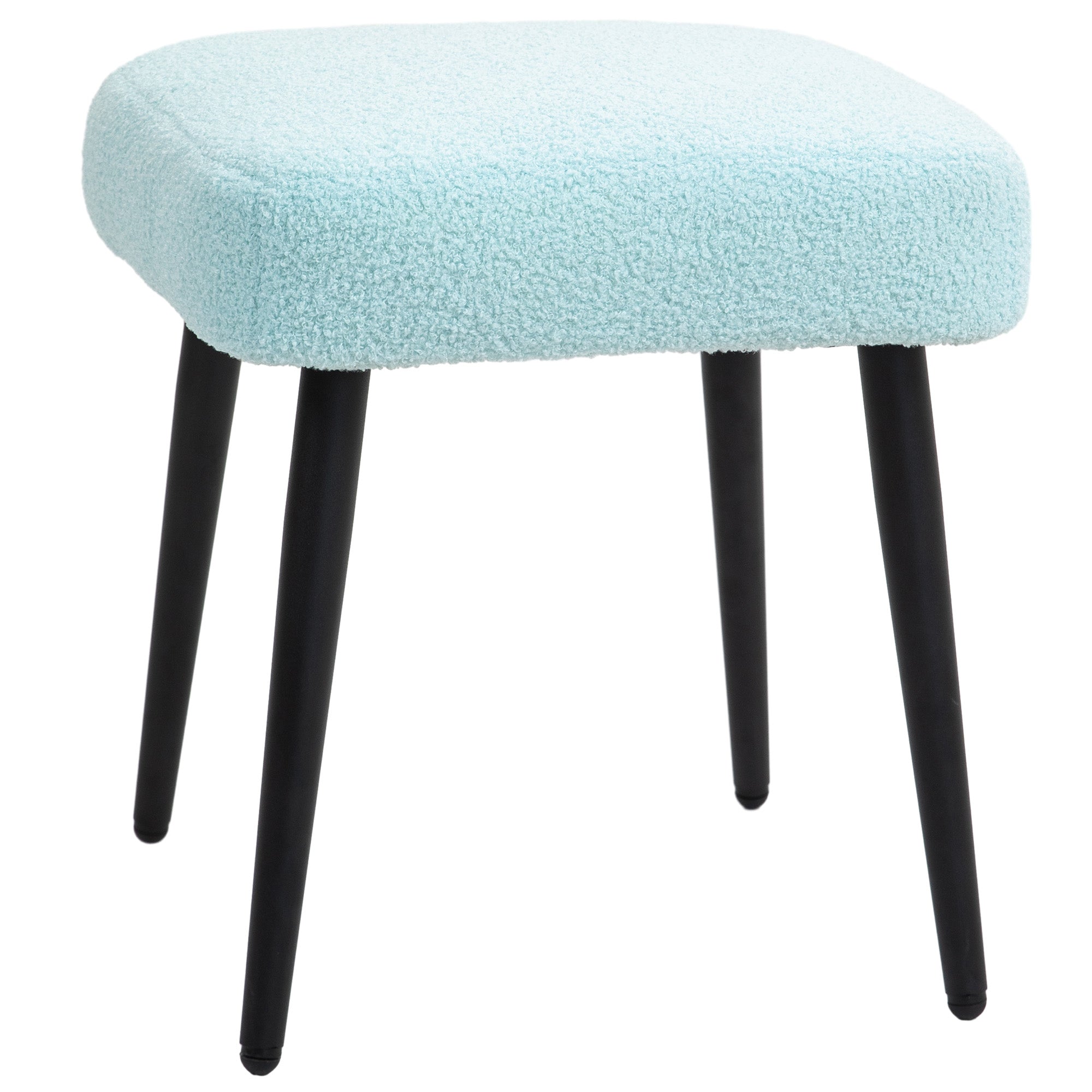 Elegant Lyseblå Polstret Skammel – Black Friday Tilbud!