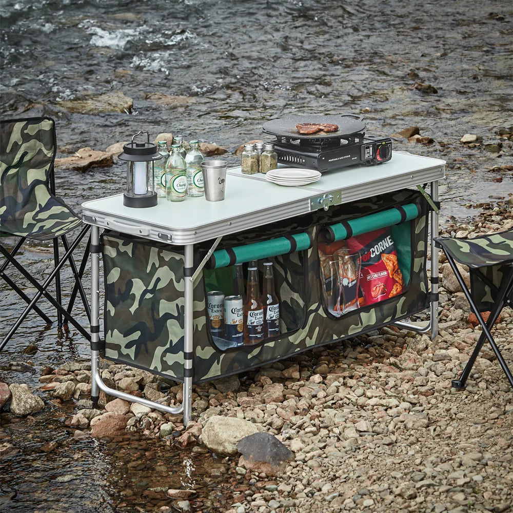 Robust Udendørs Bord i Army Look – Black Friday Tilbud
