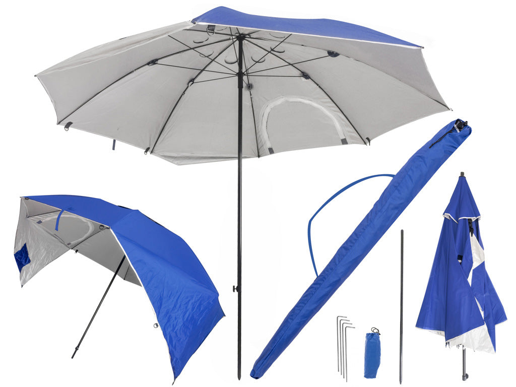 Stort, Foldbart Havetelt Med Strandparasol Black Friday Ikonka Tilbud