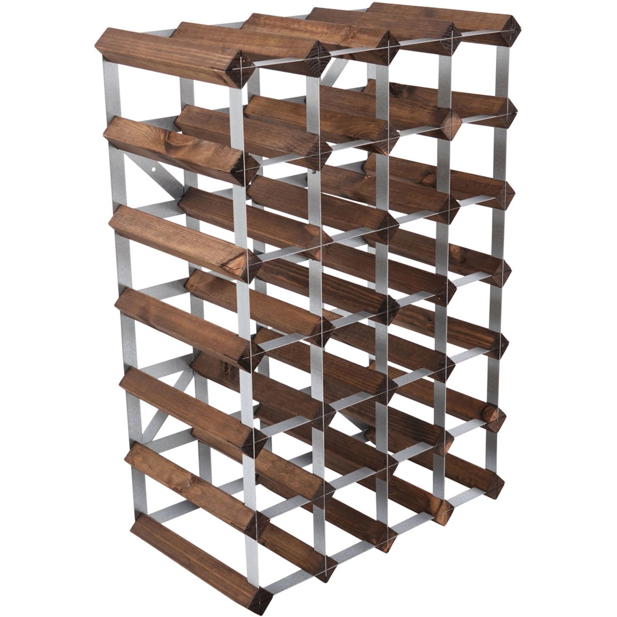 Vinreol Saml Selv Mørk Eg 30 Flasker Black Friday Traditional Wine Rack Tilbud